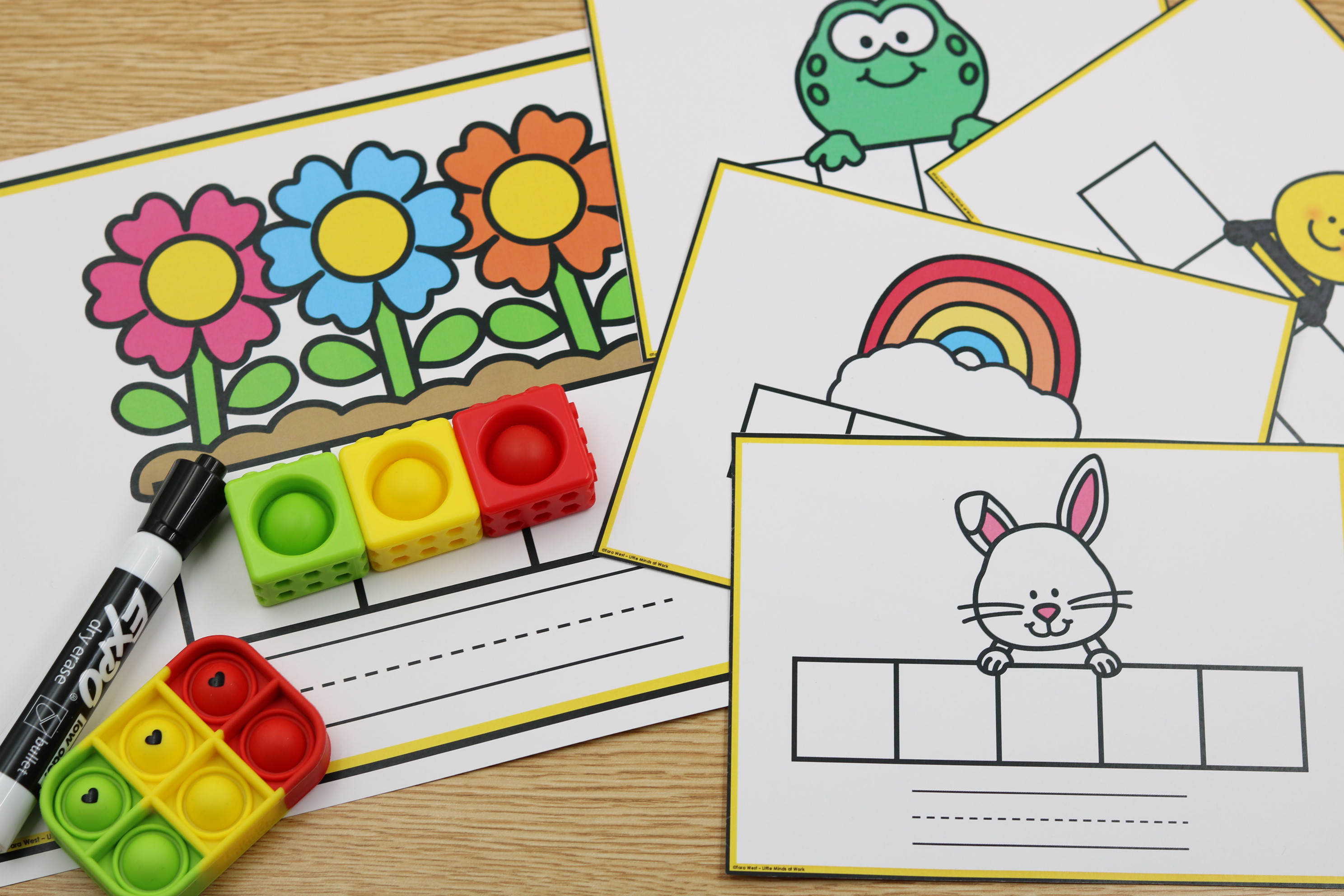 April spring phonics mapping mats freebie