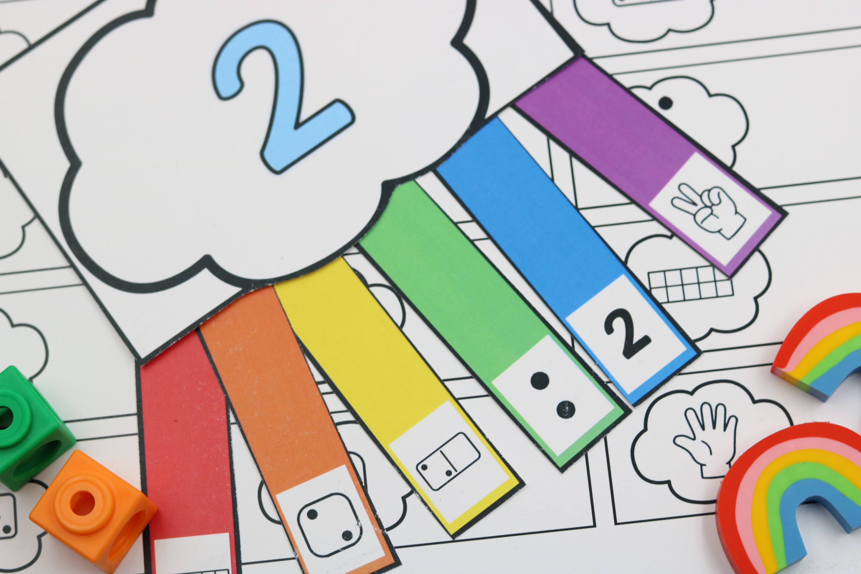 April spring number sense sorts 1-20 math center freebie