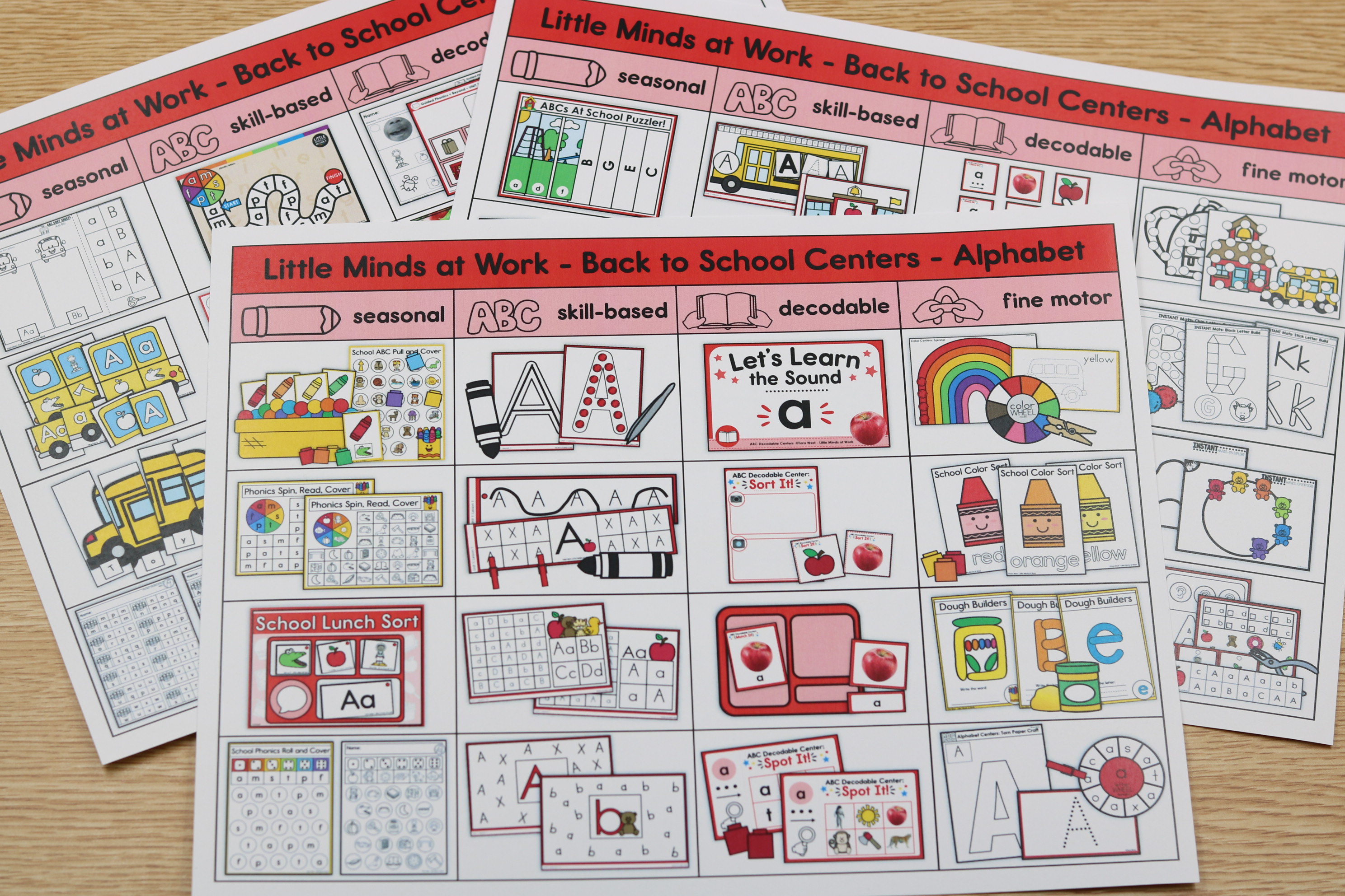A back to school alphabet centers roadmap document for kindergarten teachers