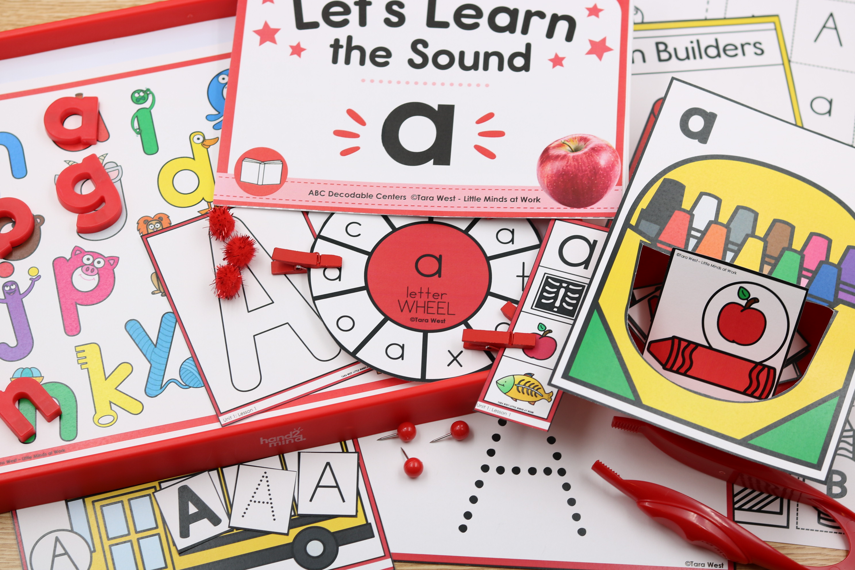 A collection of back to school alphabet centers for kindergarten
