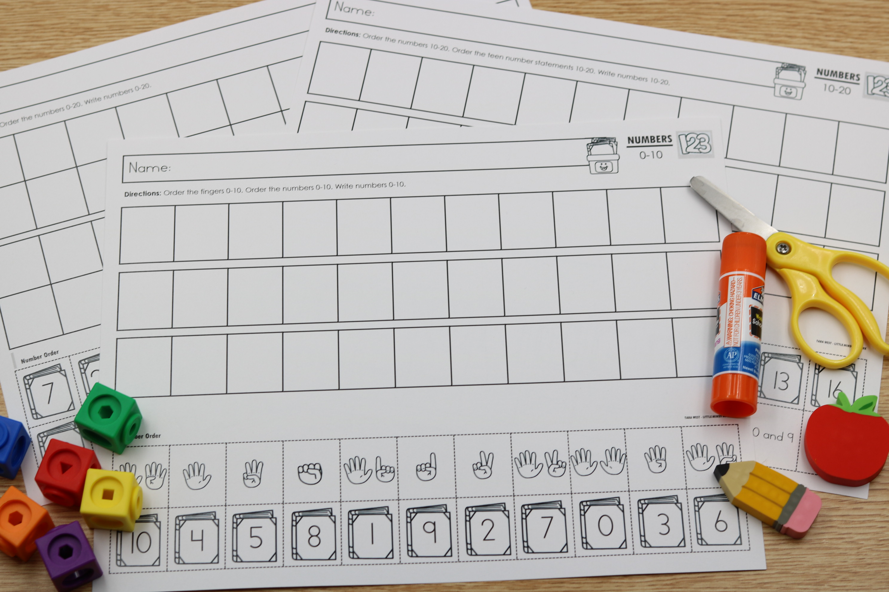 Back to school free number sense printables