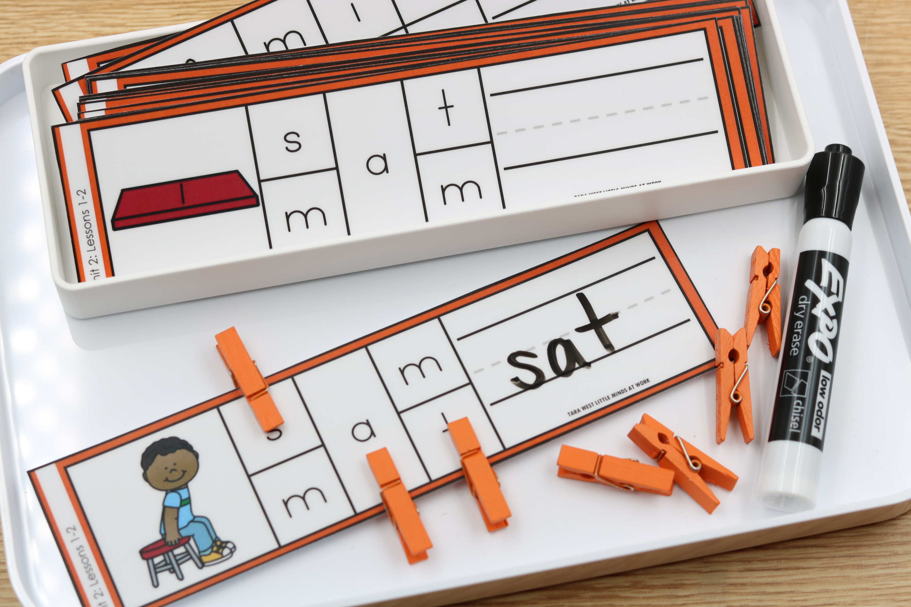 kindergarten cvc build the word and write center for phonics