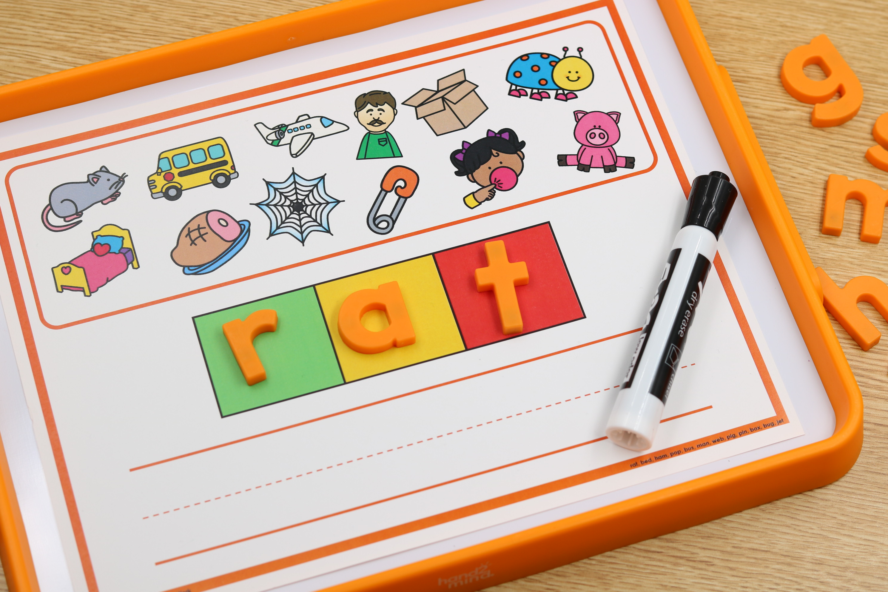 cvc free magnet mats for phonics centers