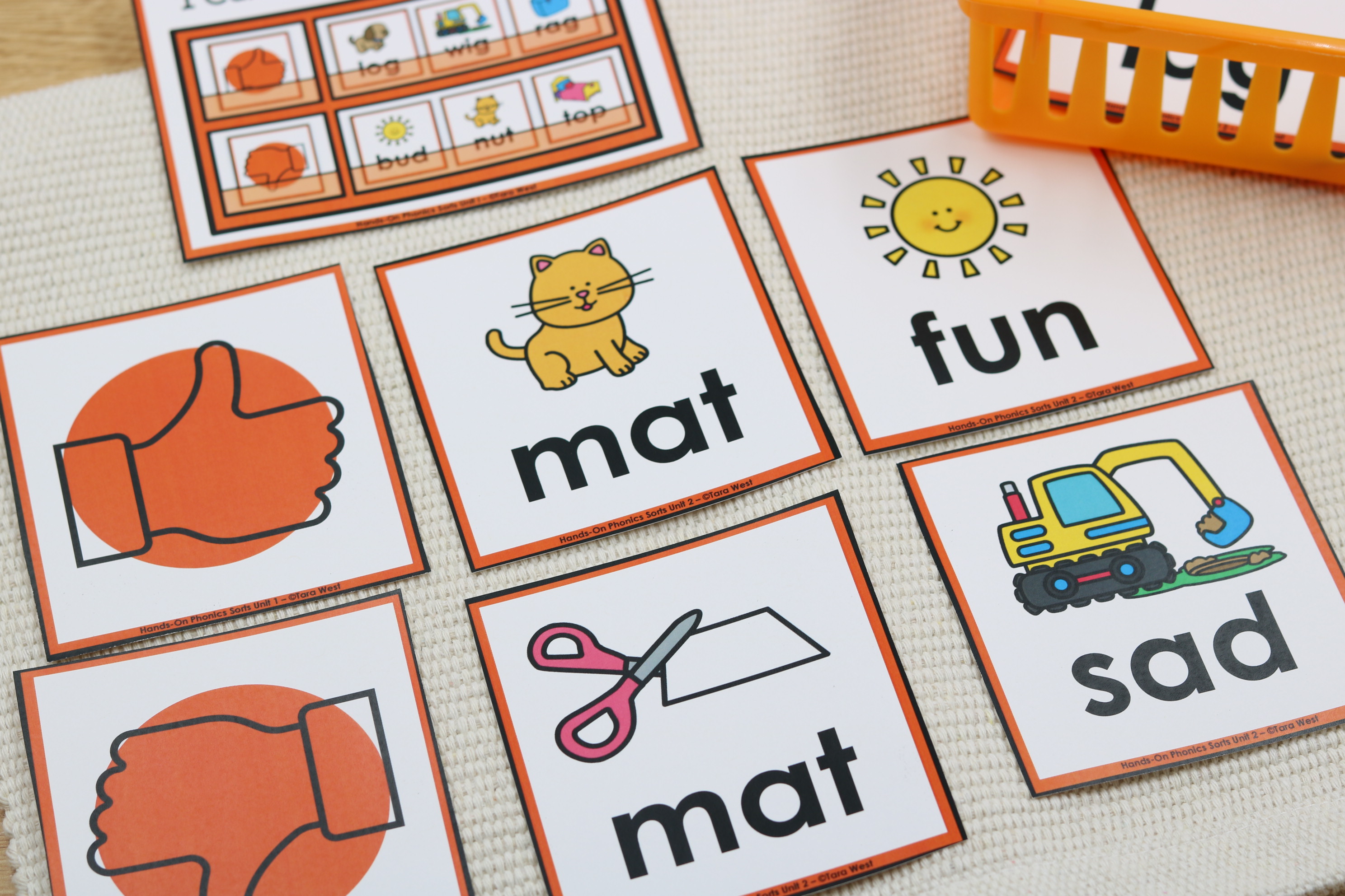 CVC free rhyming sort for phonics centers