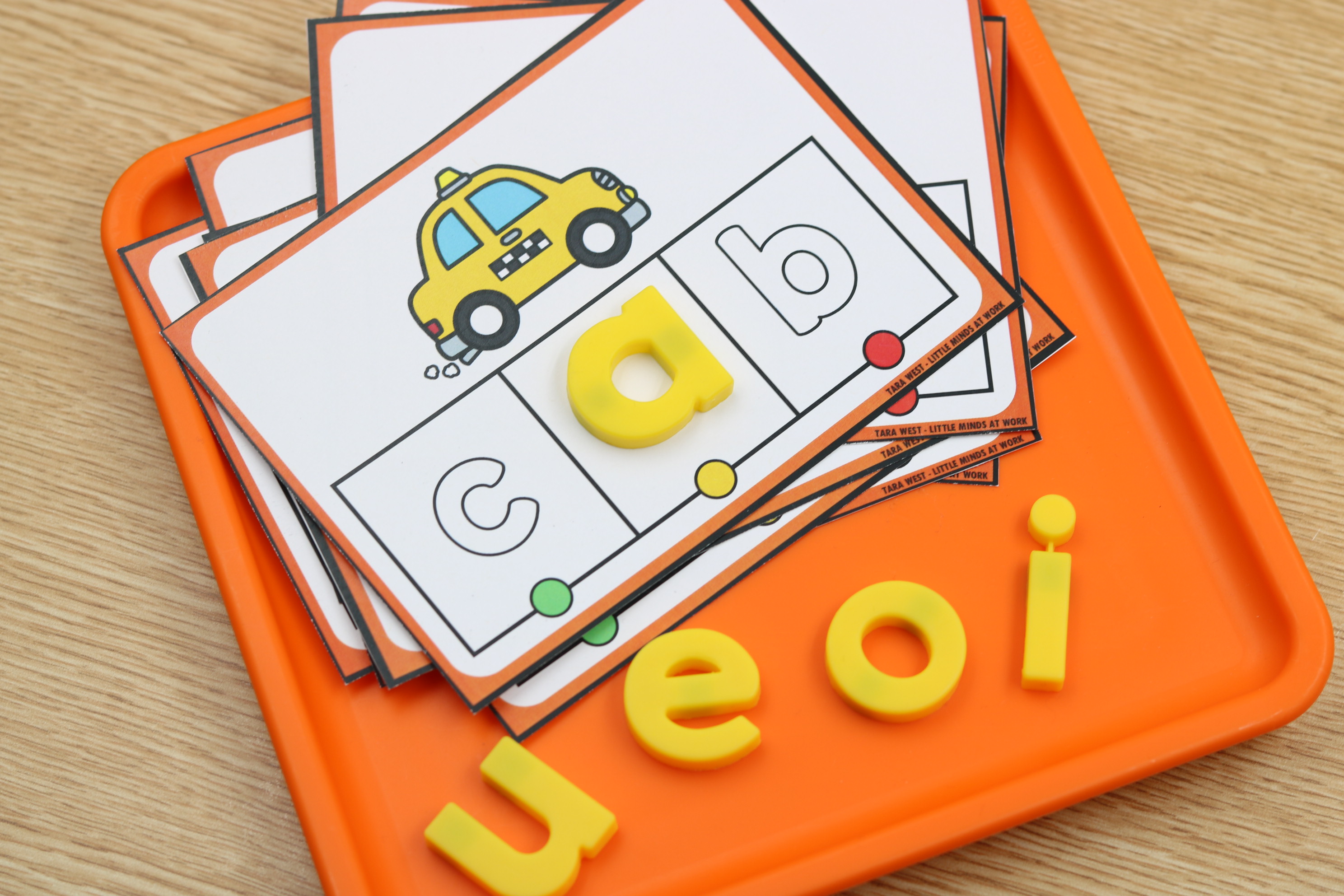 cvc task cards for kindergarten phonics centers students find the missing sound