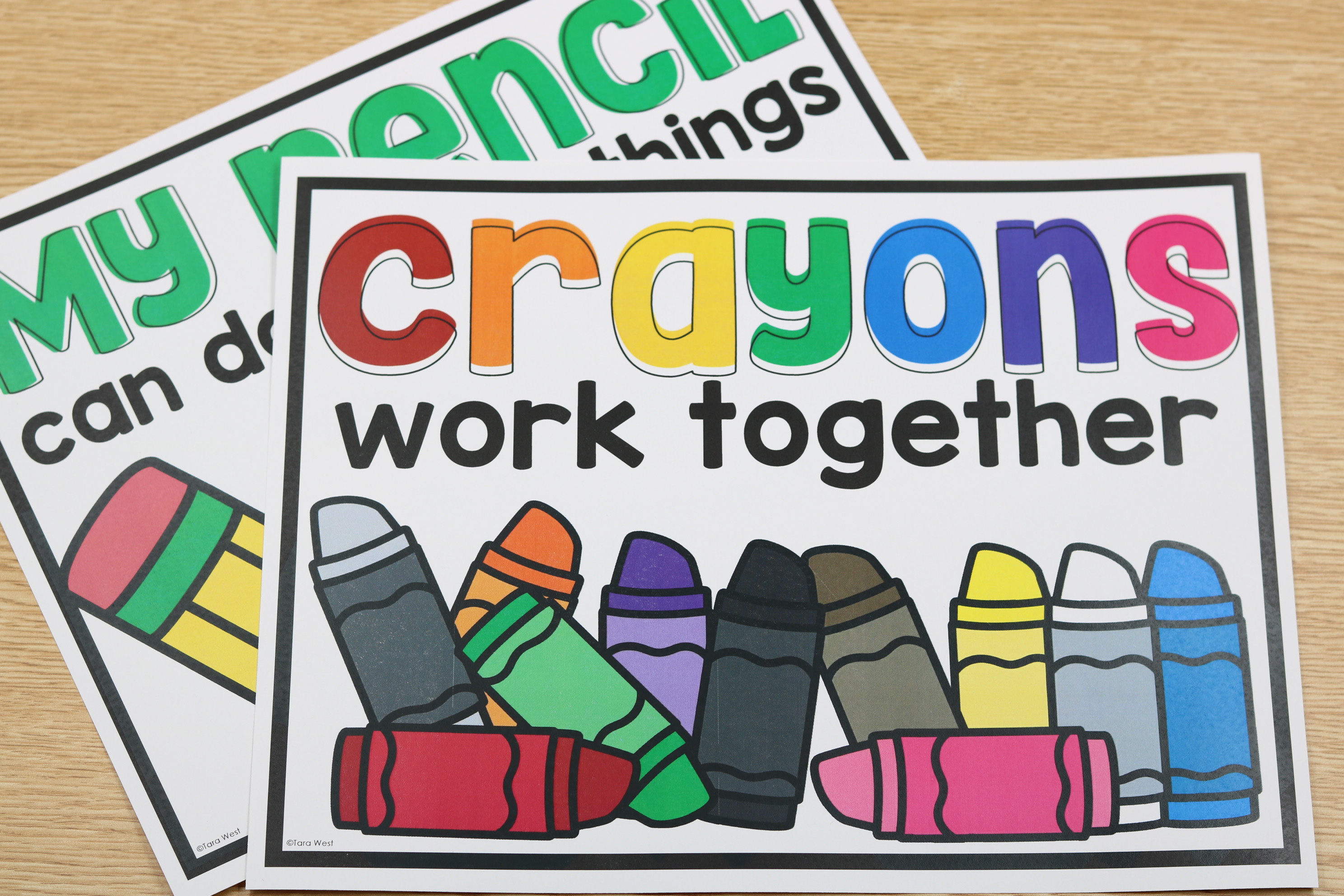 Students learn to use all colors with this free back to school poster