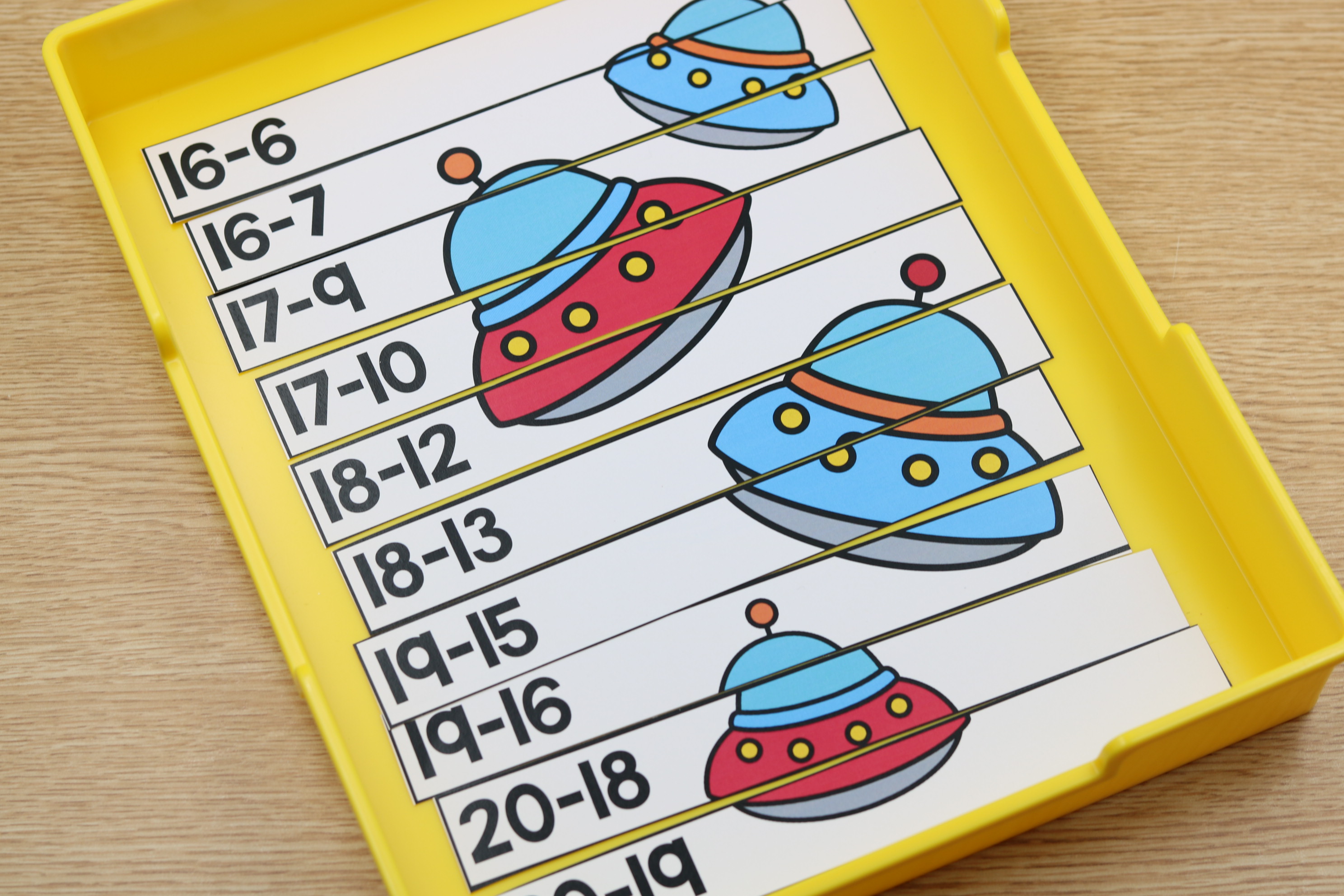 Free math centers space puzzlers