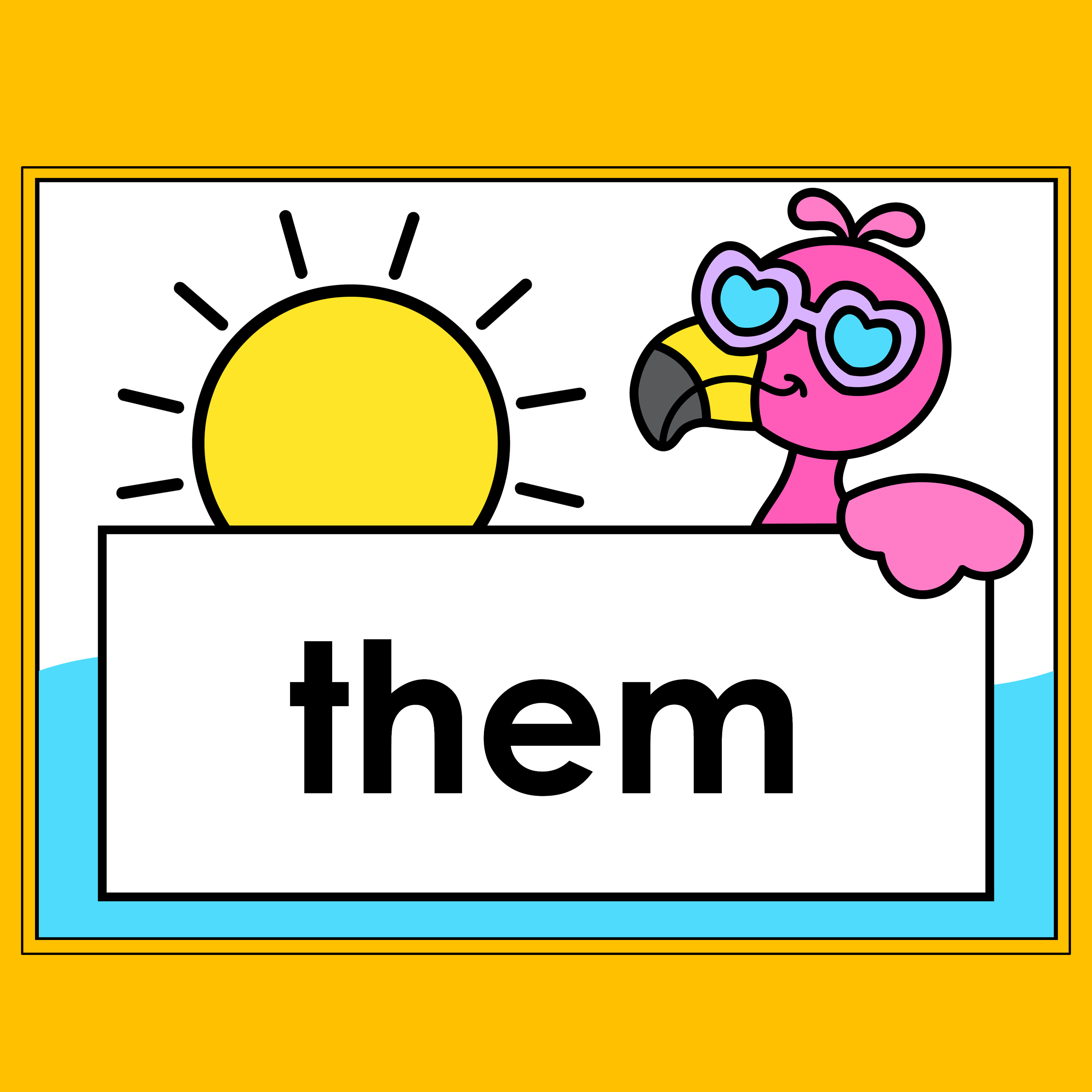 free summer flamingo high frequency words slides kindergarten