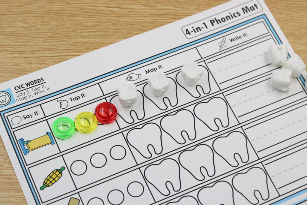 February CVC mapping mats free download for phonics instruction