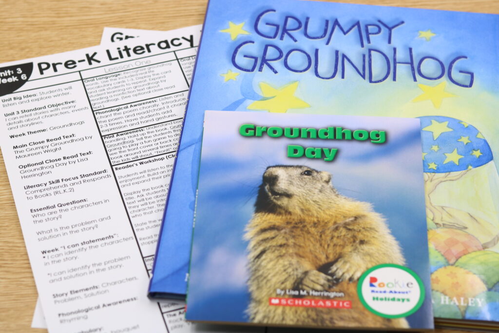 February groundhog read aloud unit free download for Pre-K and kindergarten