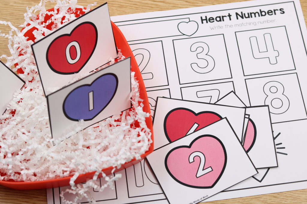 February heart math sensory bins free download for hands-on number sense