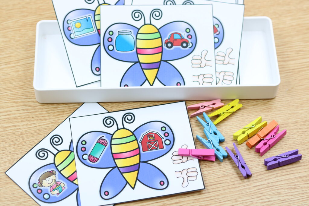 April spring butterfly rhyming clip it freebie