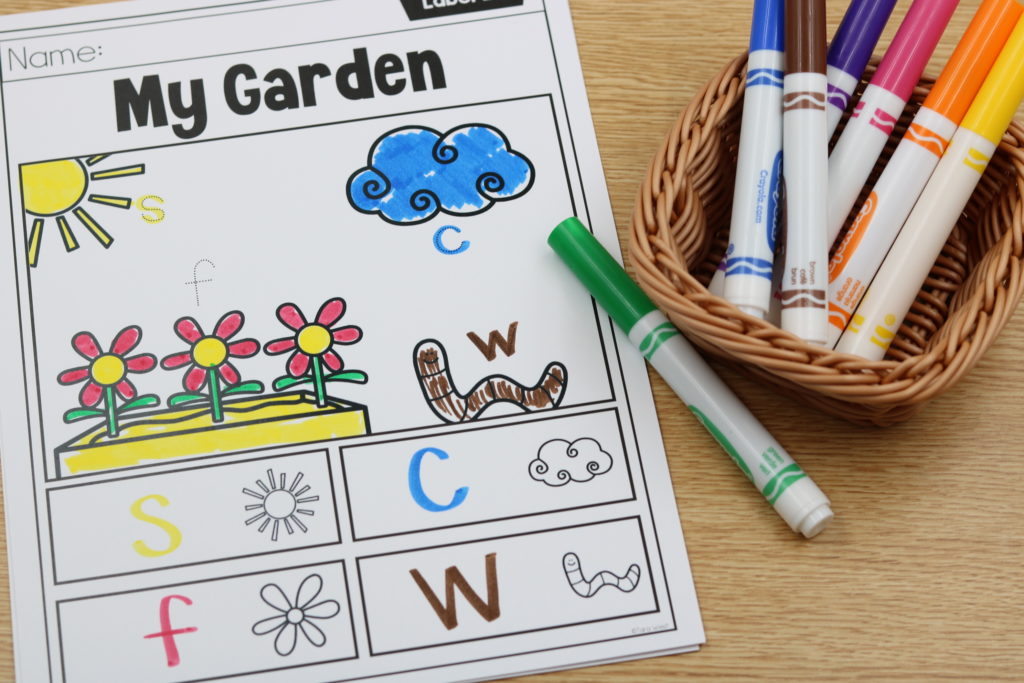April spring writing printables labeling sentence fix vocabulary freebie