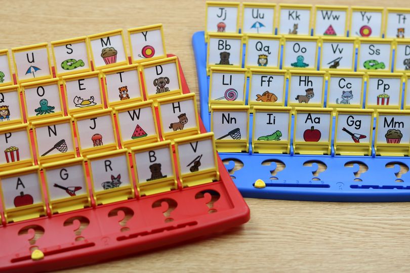 Free phonics-based guess my letter cards for alphabet learning