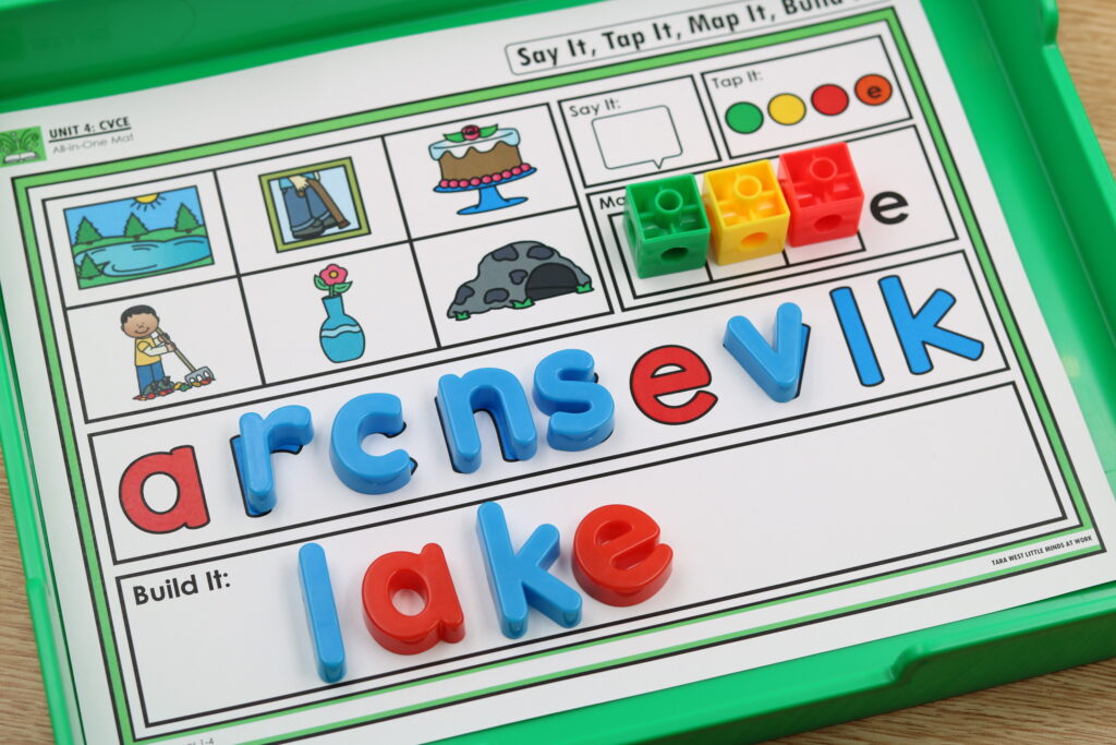 Free CVCe magnet mats for building silent e words with letter magnets and picture support.