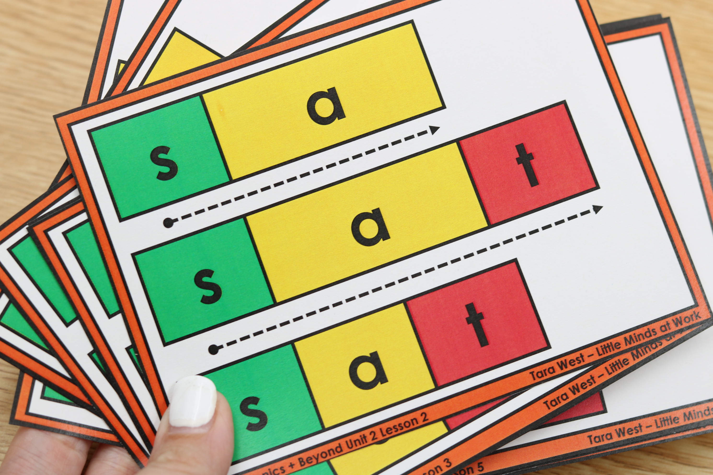 Free continuous blending CVC cards for science of reading kindergarten small groups.