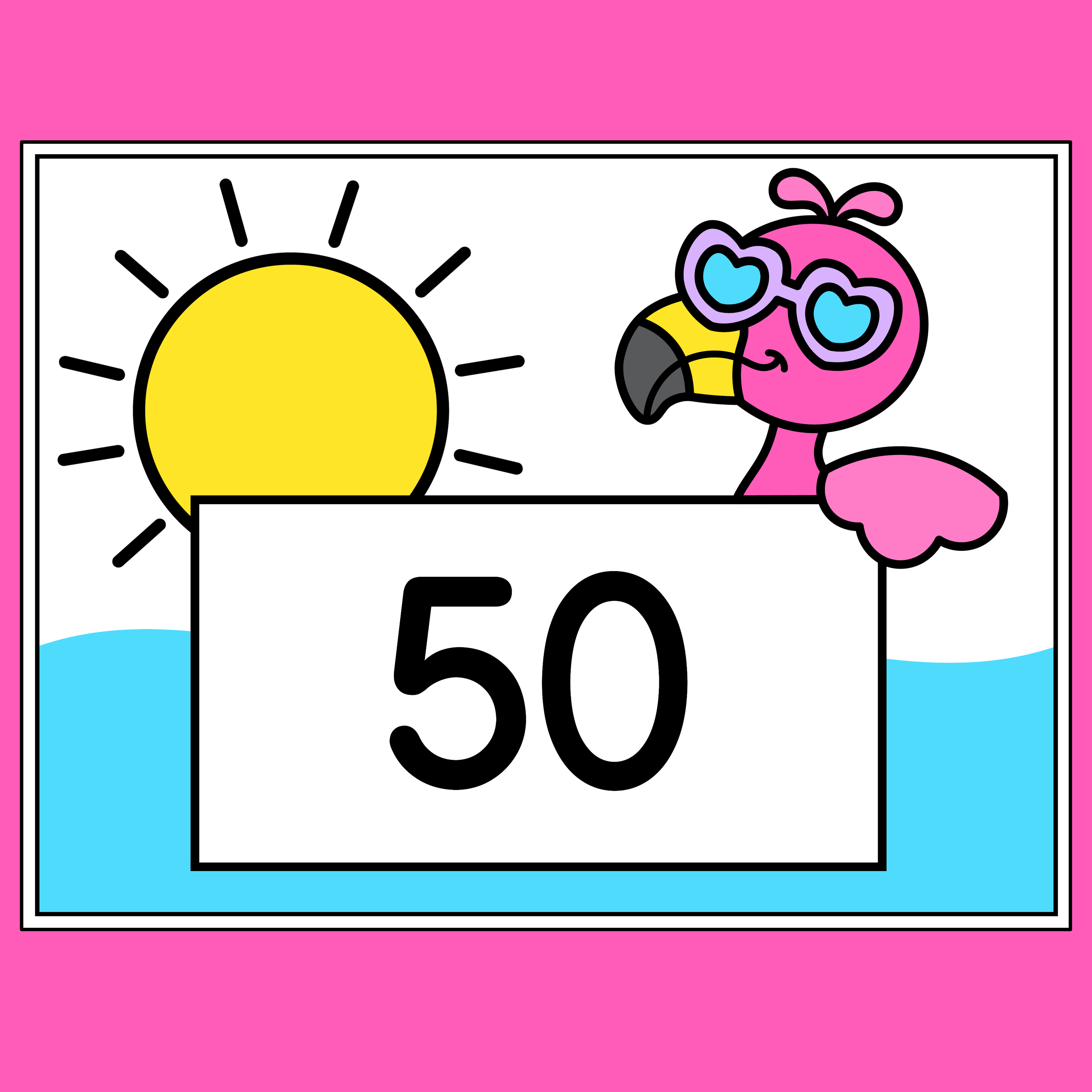free summer numbers digital slides 50