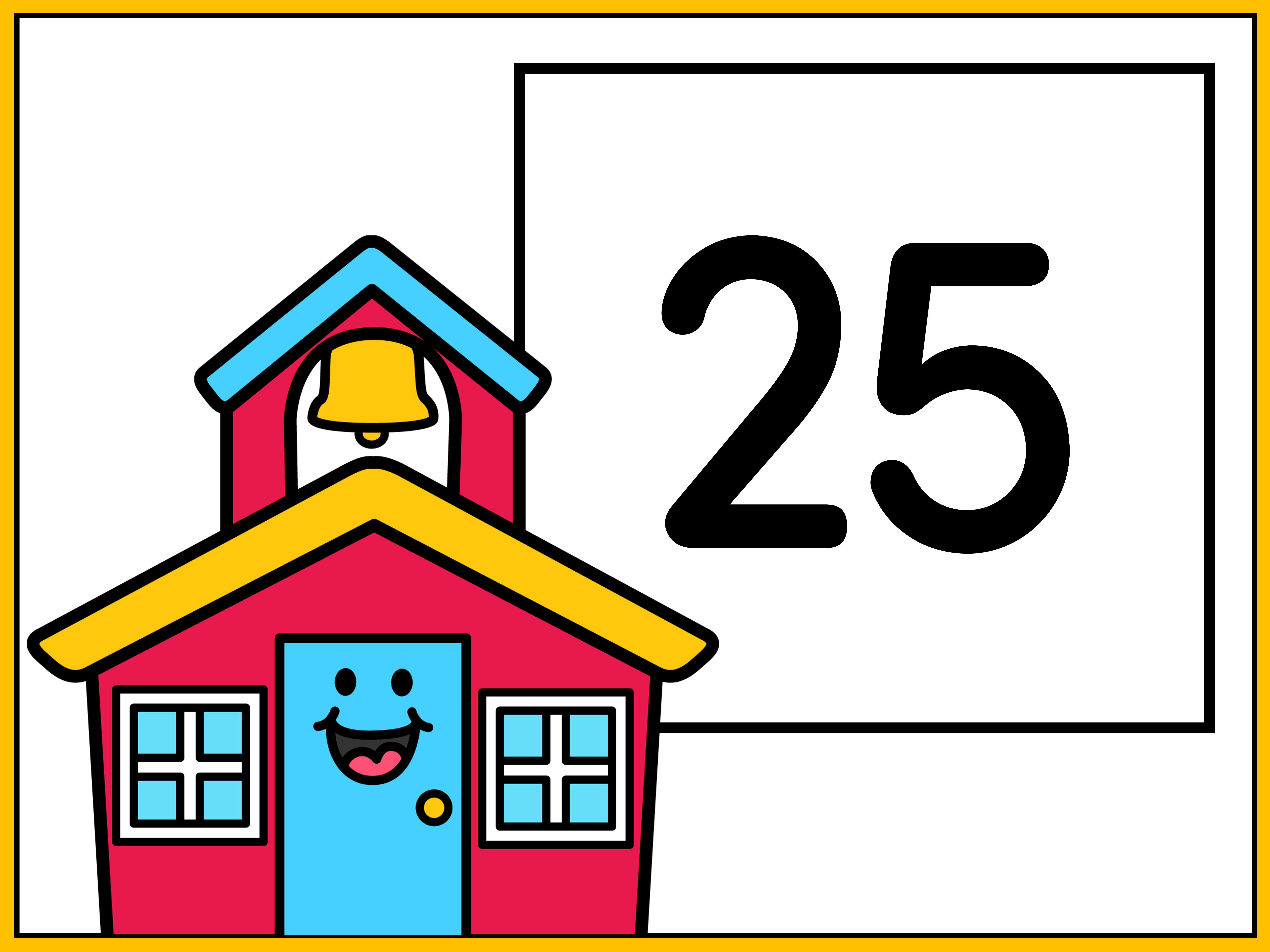 back to school themed number review digital slides numbers to 25
