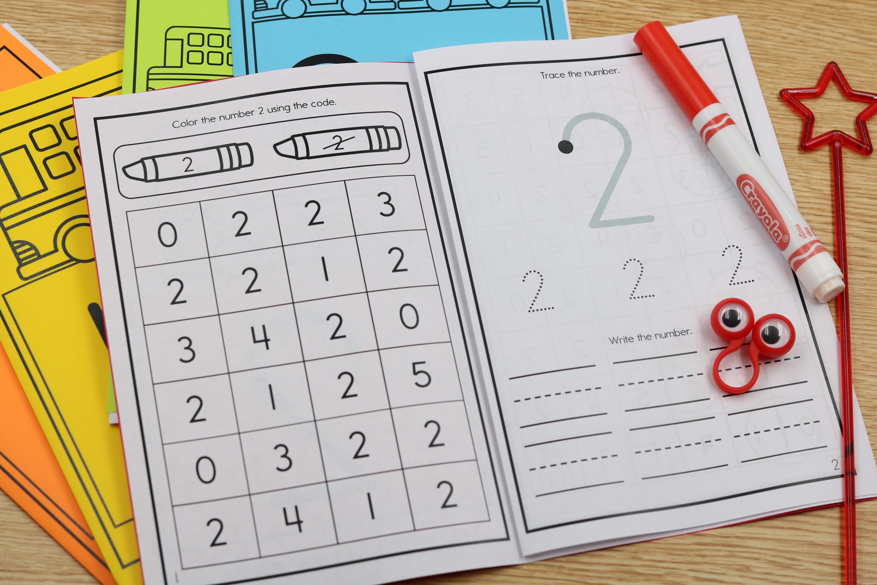Printable number sense readers helping students identify numbers, count quantities, and connect math.