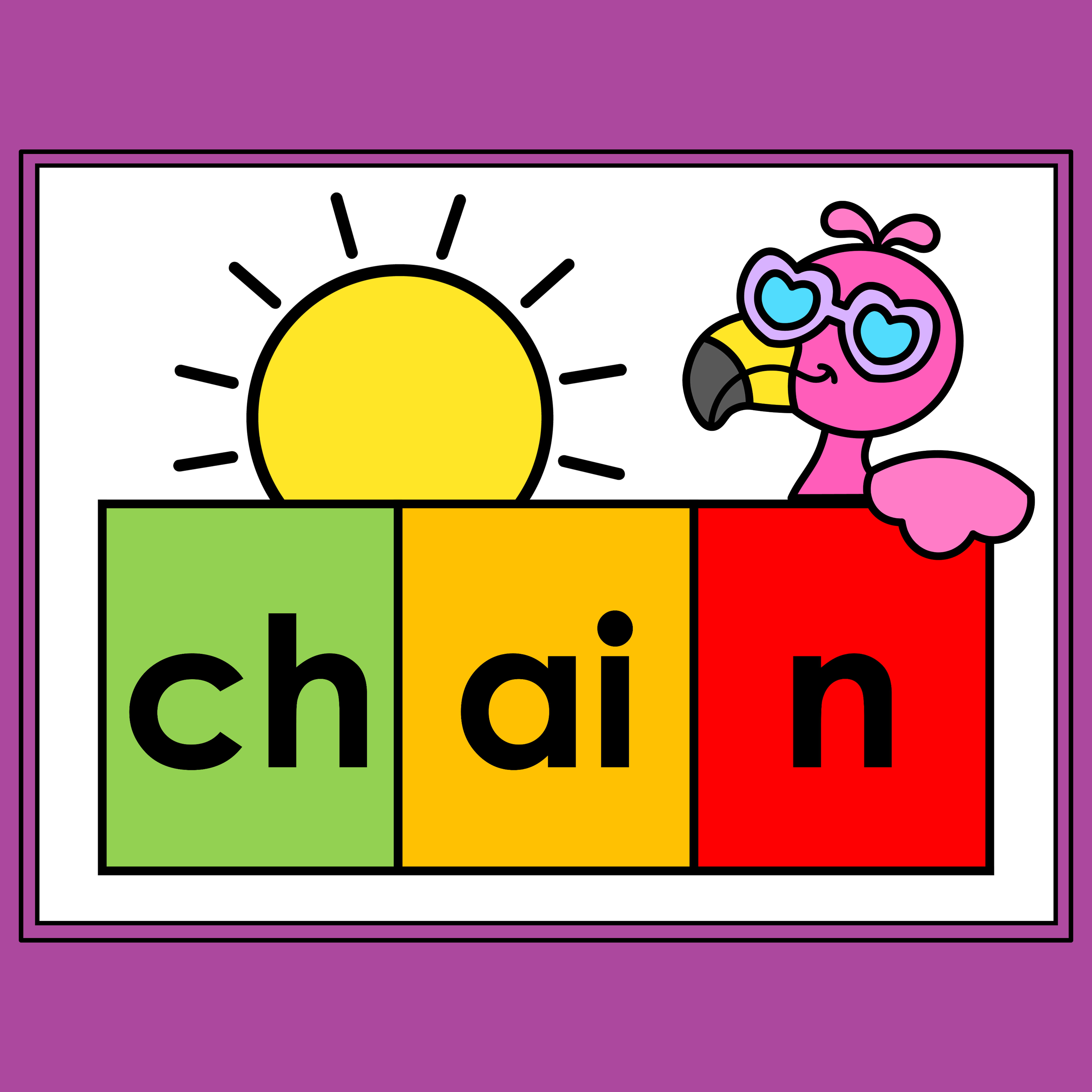 free summer flamingo science of reading slides
