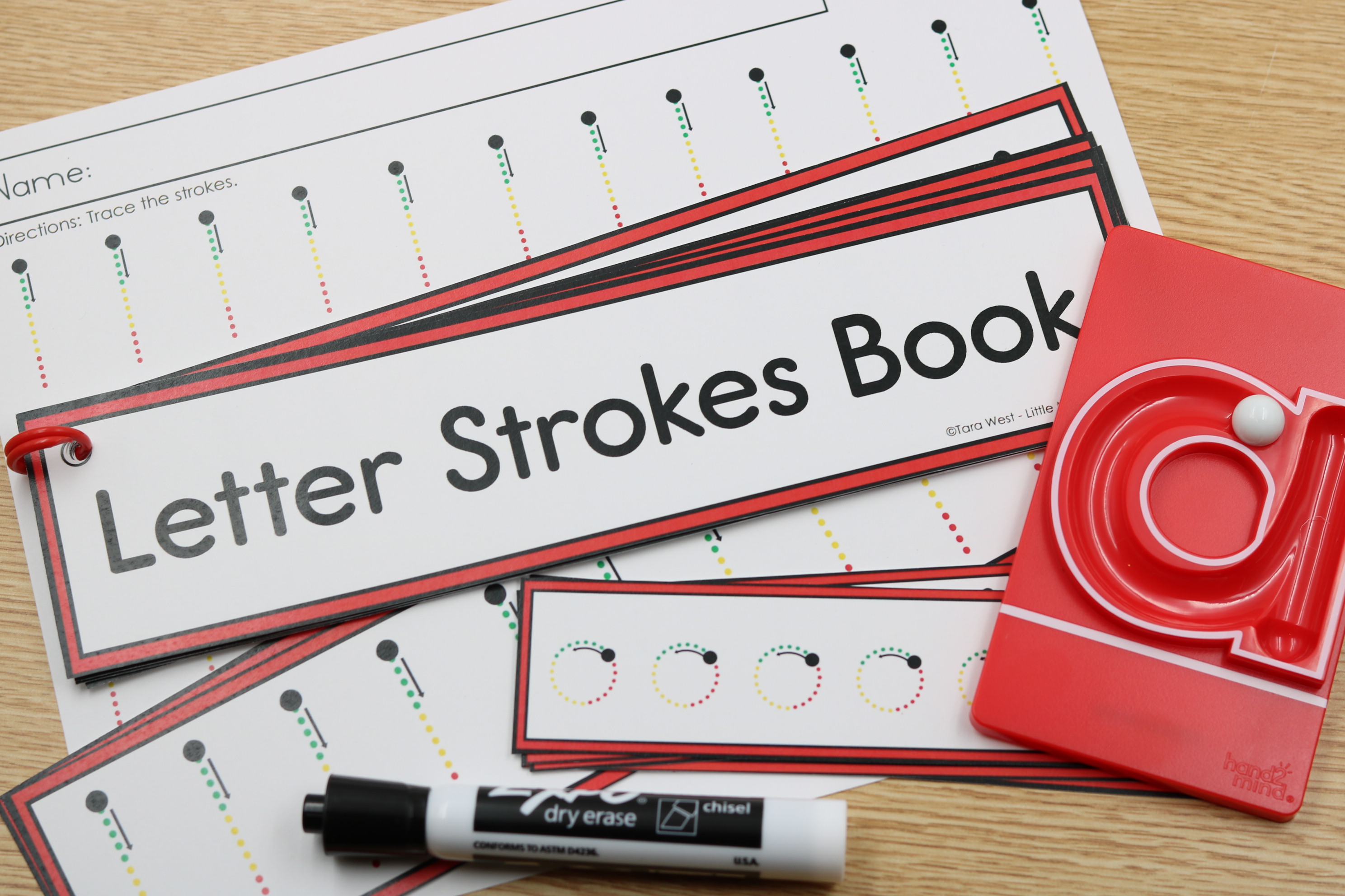 back to school handwriting warm-up letter stroke practice
