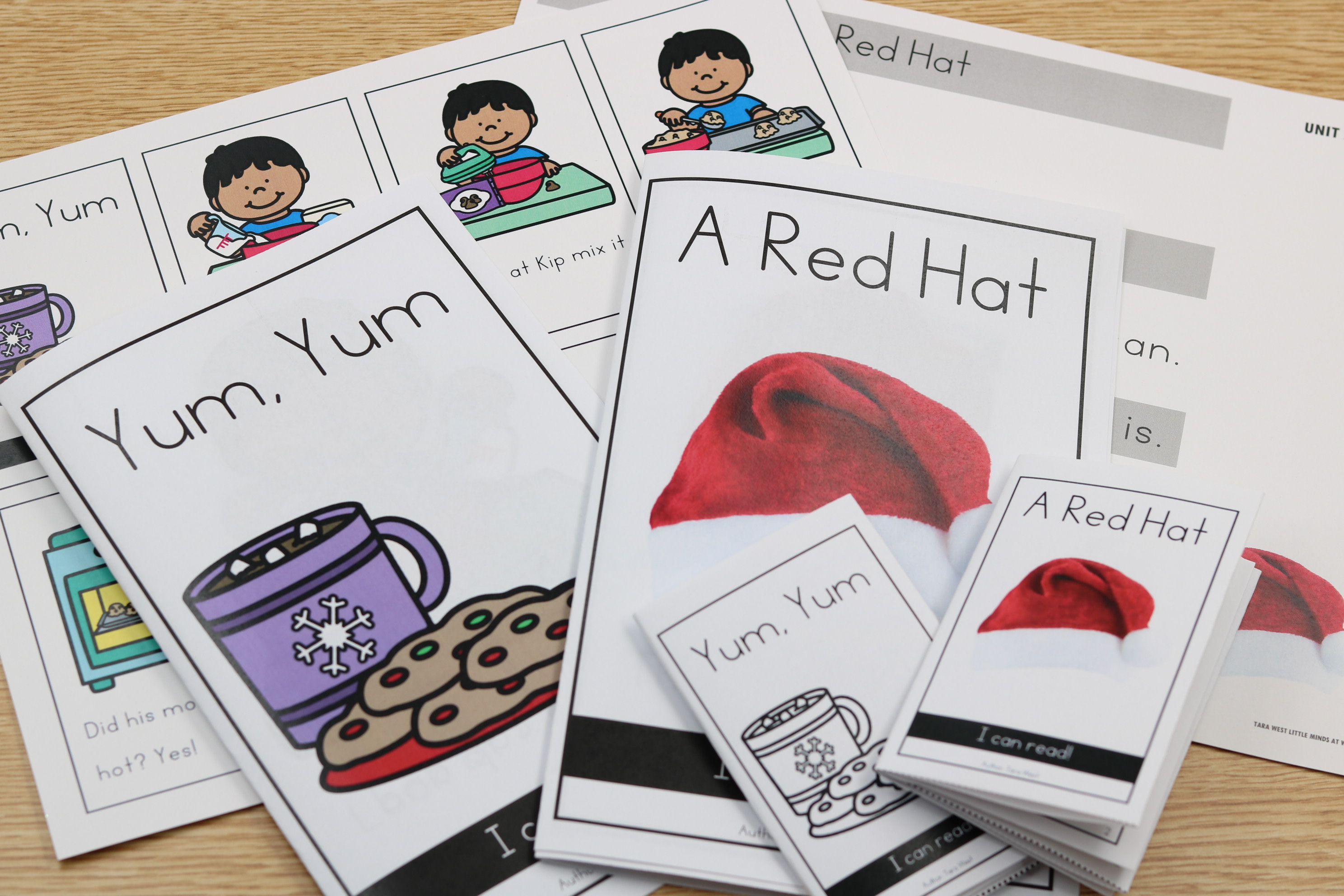Free December decodable books for alphabet and CVC reading