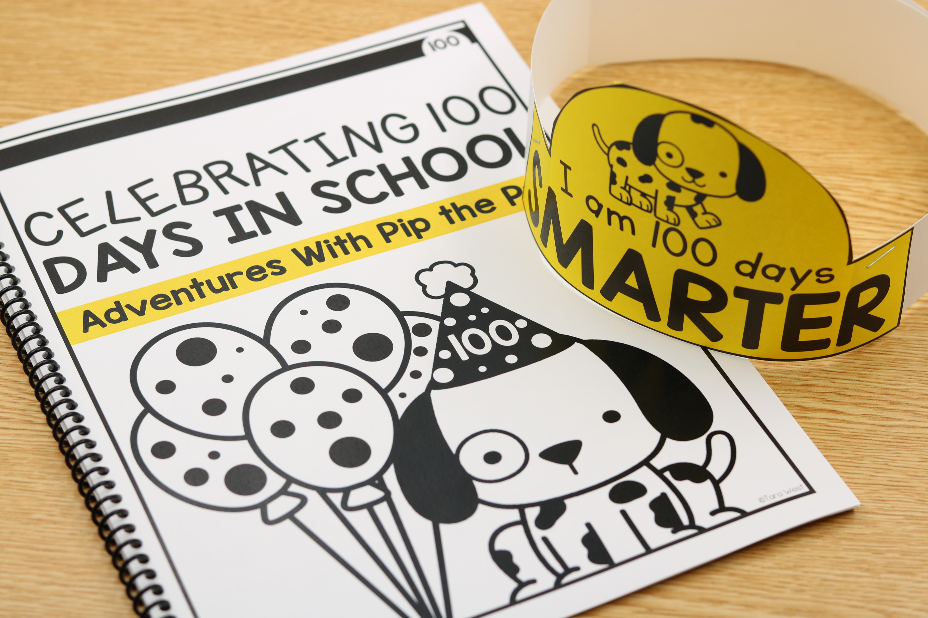 February 100th Day of School free downloads with phonics and math activitie