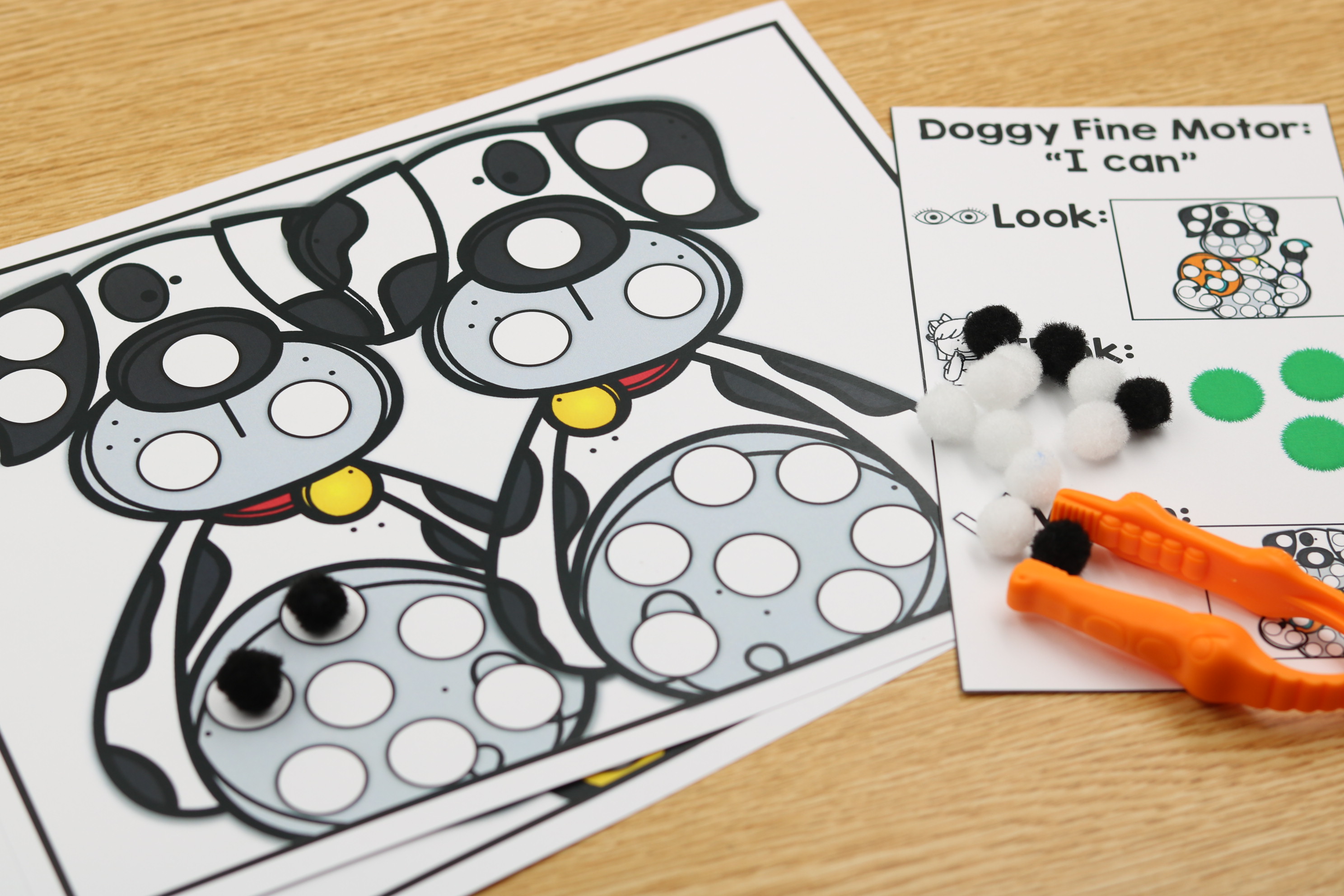 Pre-K Pip the Pup phonics and math centers free download for early learners