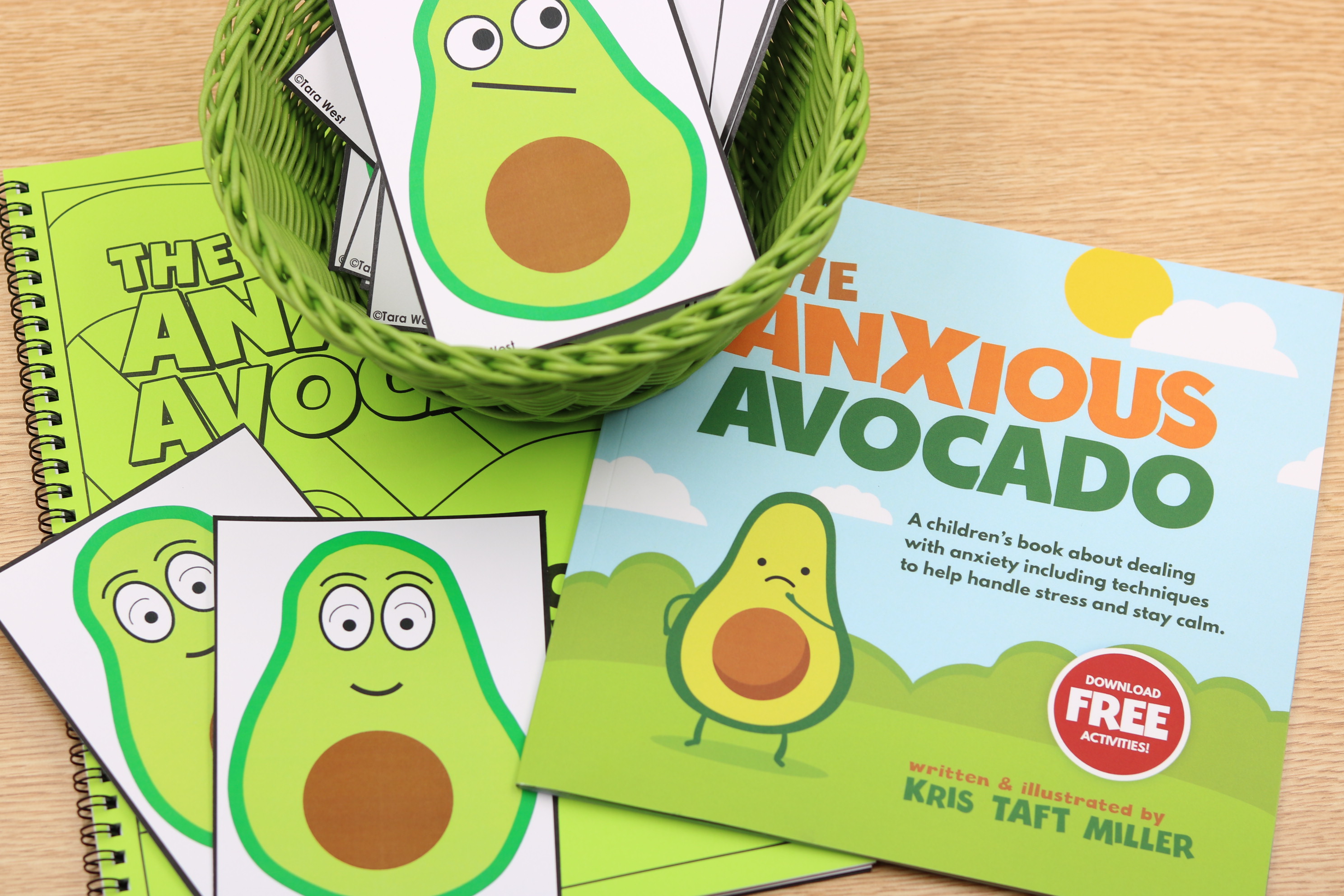 Free back to school avocado feelings match-up cards for emotions practice