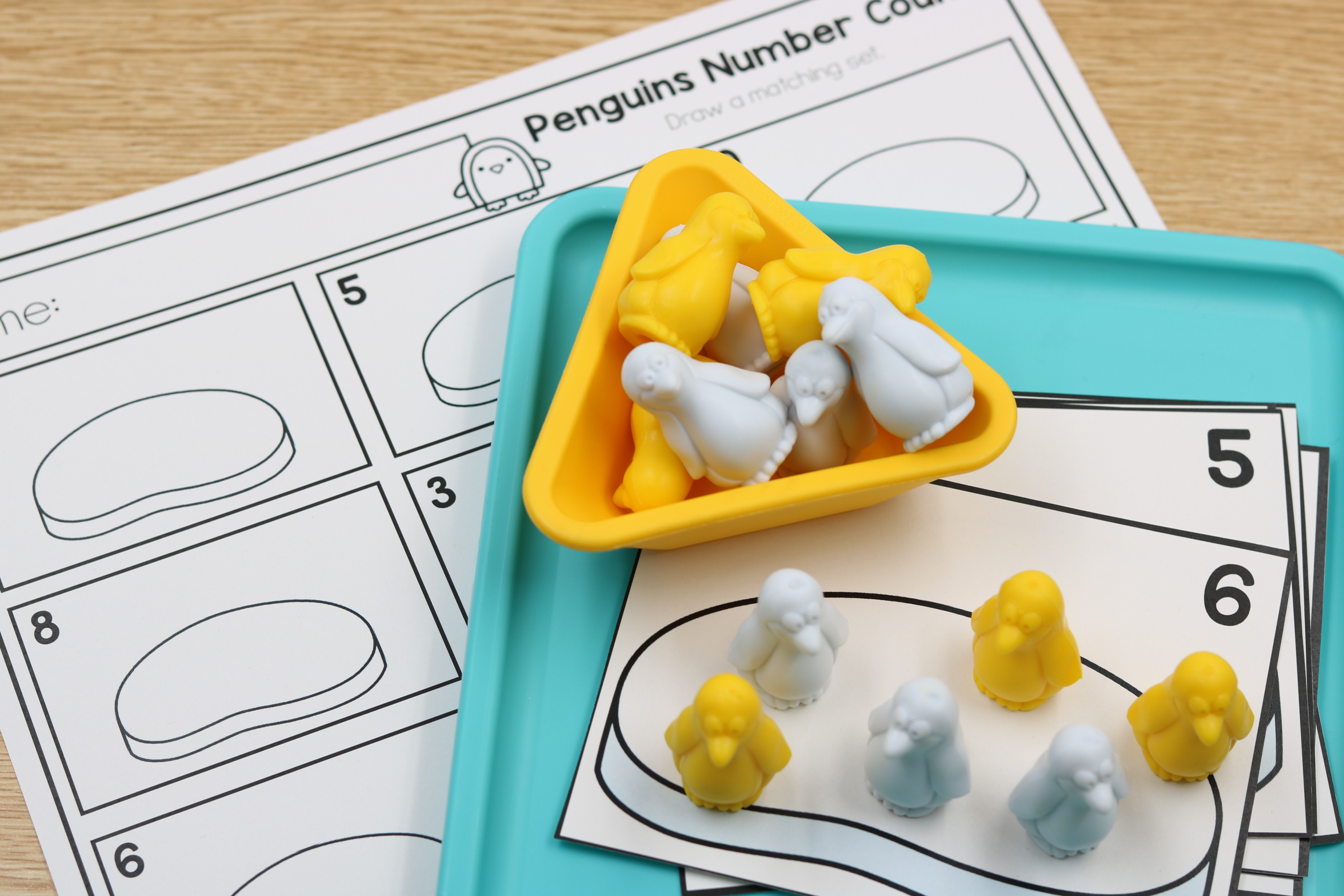 Penguin math centers free download with hands-on number sense activities