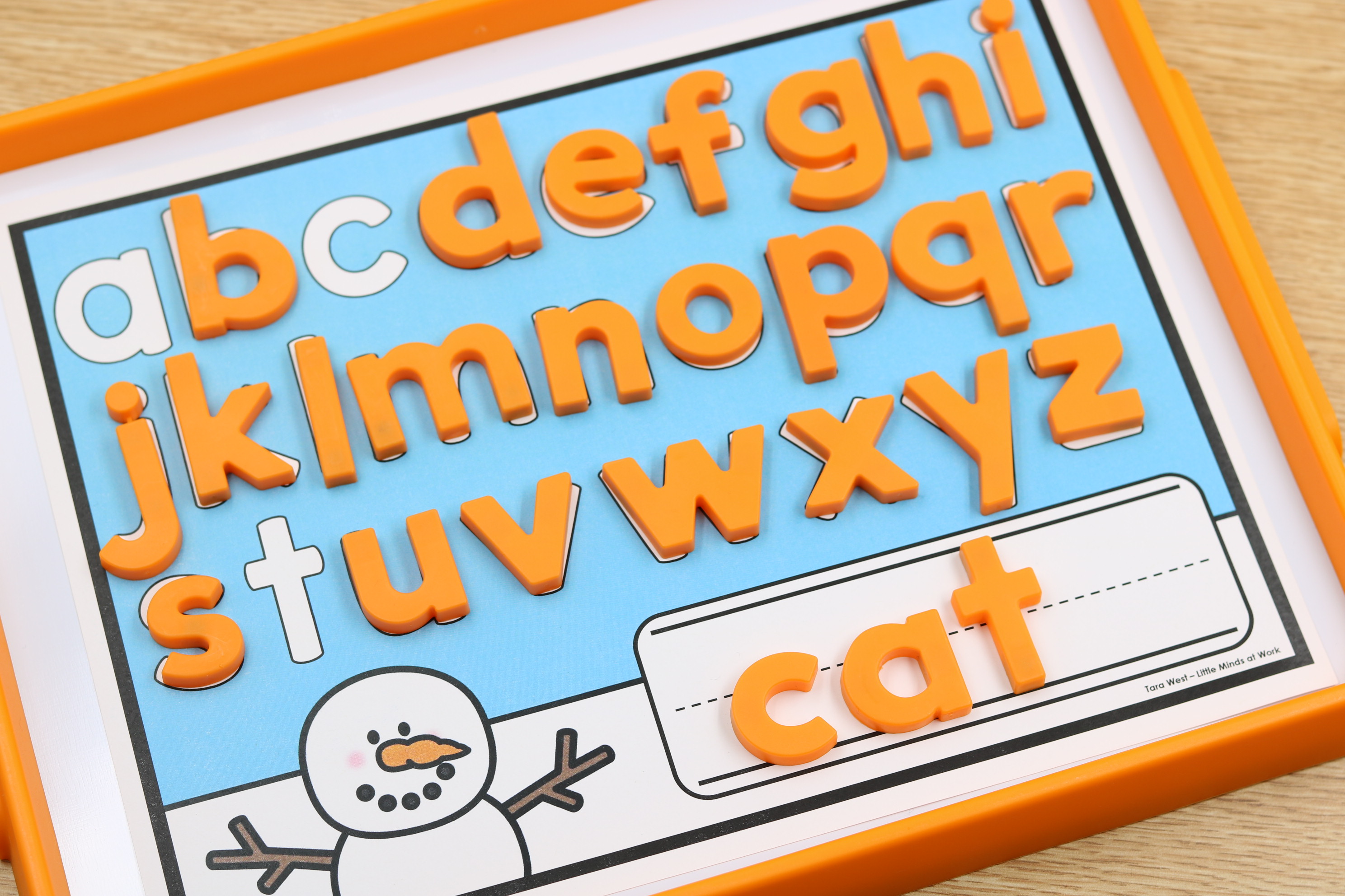 January magnet mats phonics center freebie