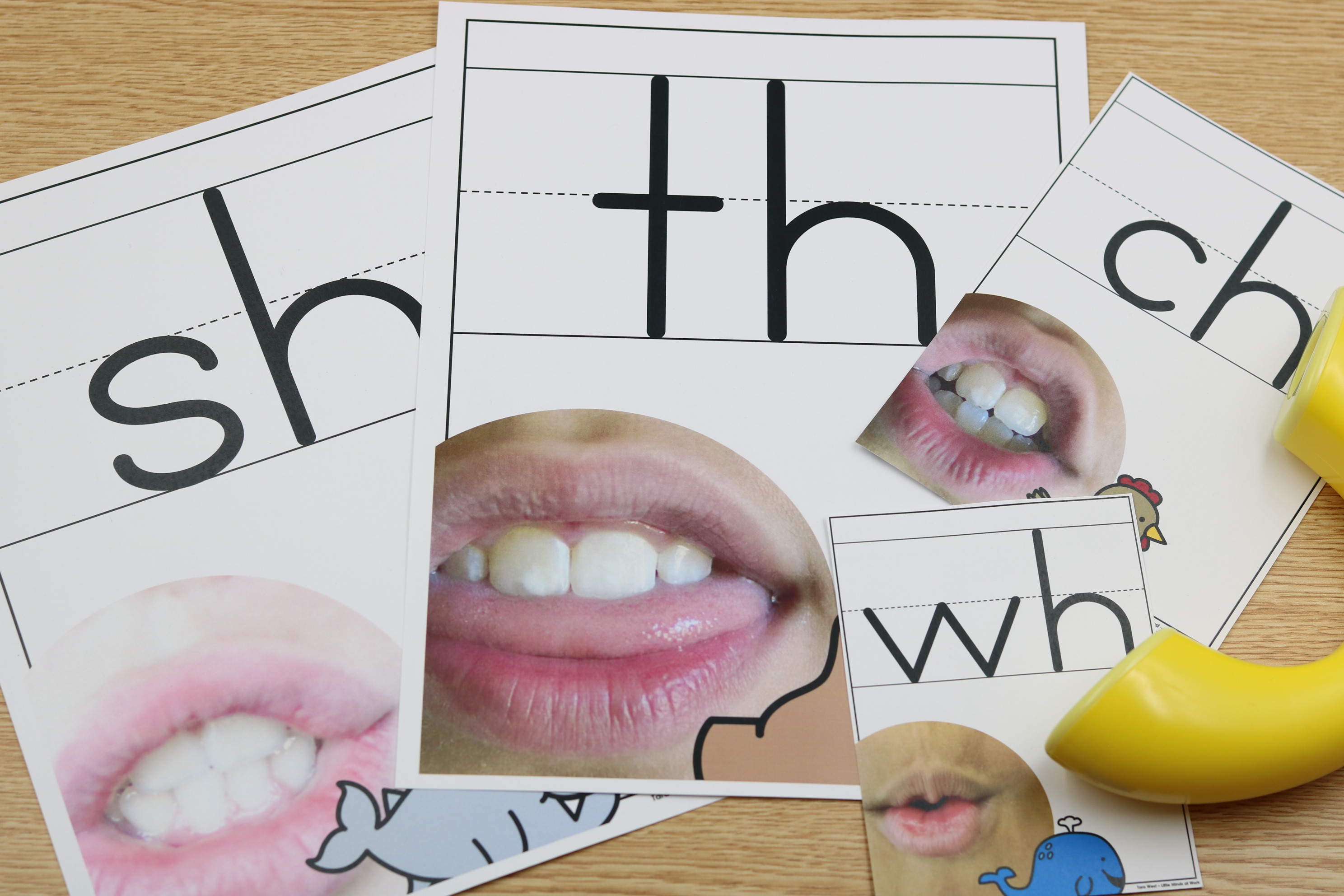Digraphs mouth formation posters free download with real-life mouth photos