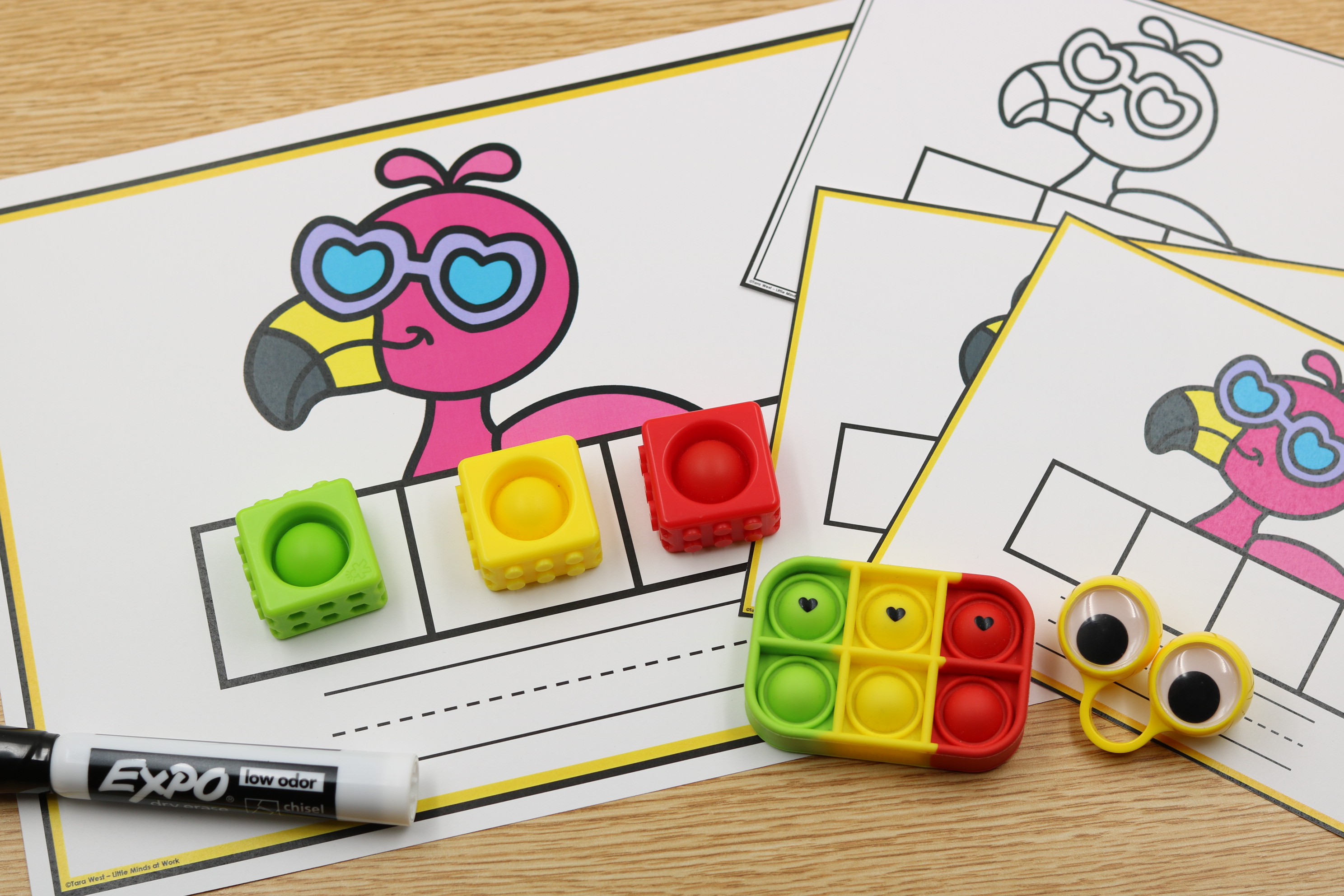 June flamingo summer thematic mats free download