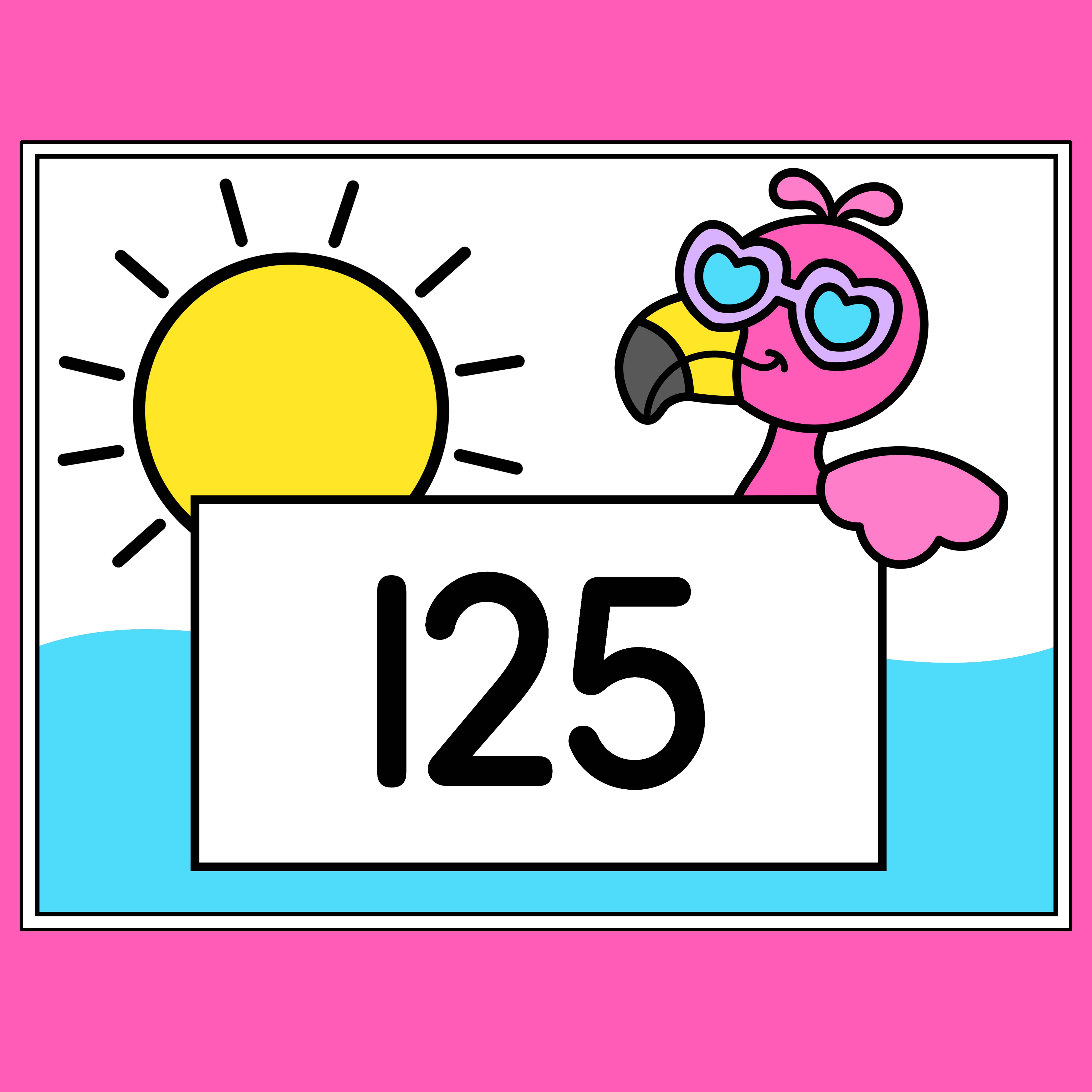 June flamingo summer number review digital slides free download