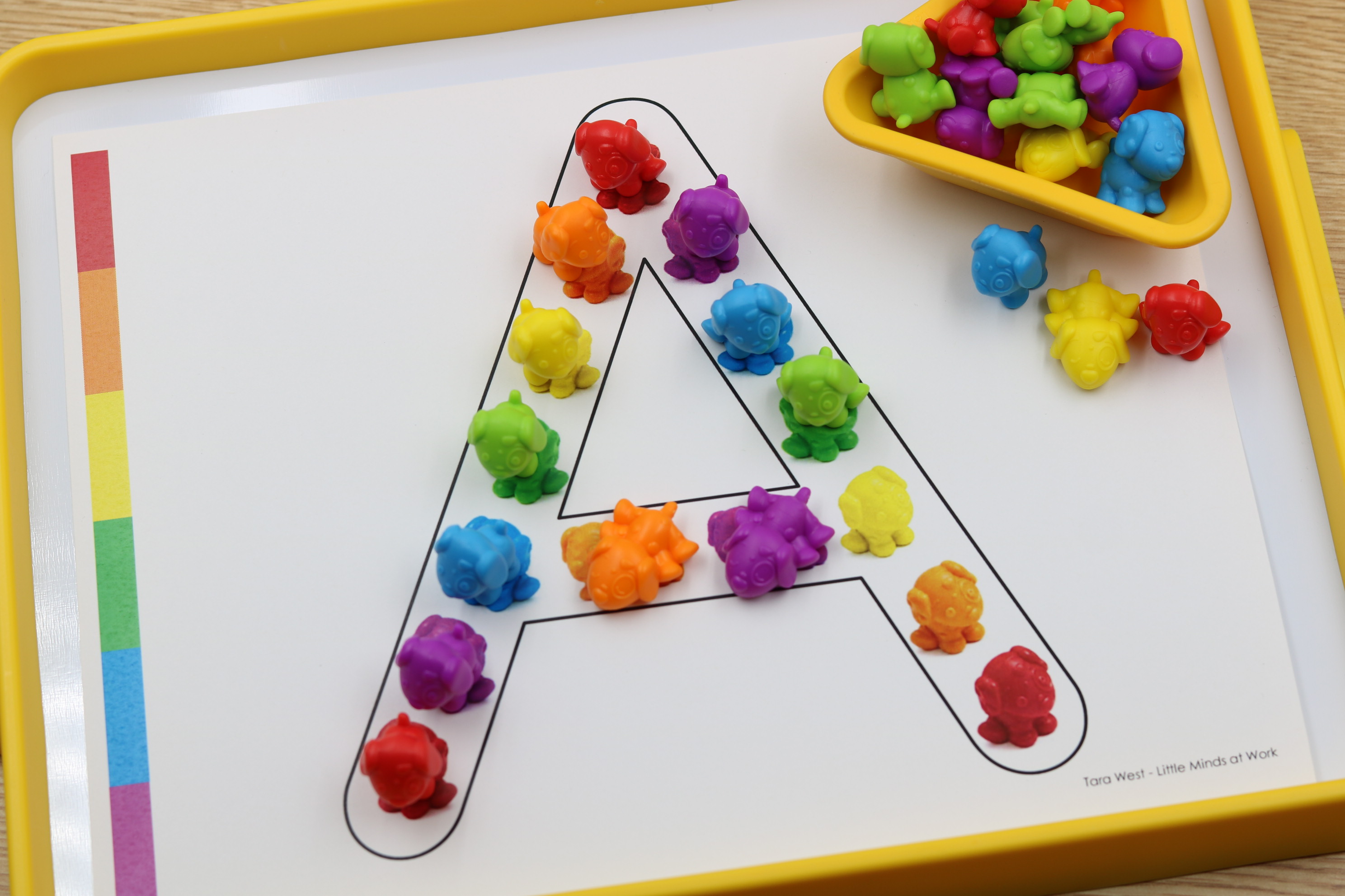 Pip the Pup alphabet mats free download with hand2mind counters