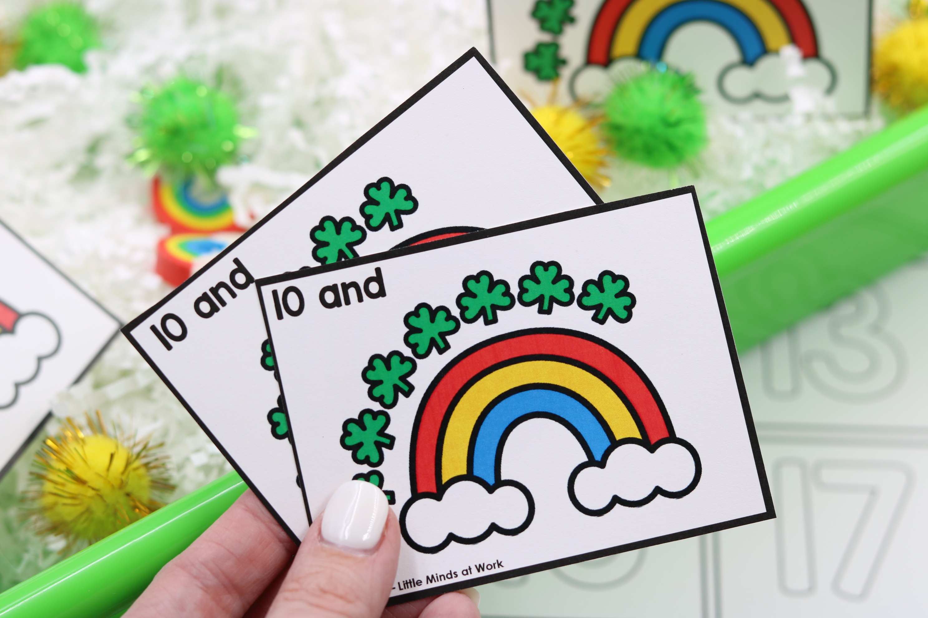 March sensory bin numbers 1 to 20 printable cards