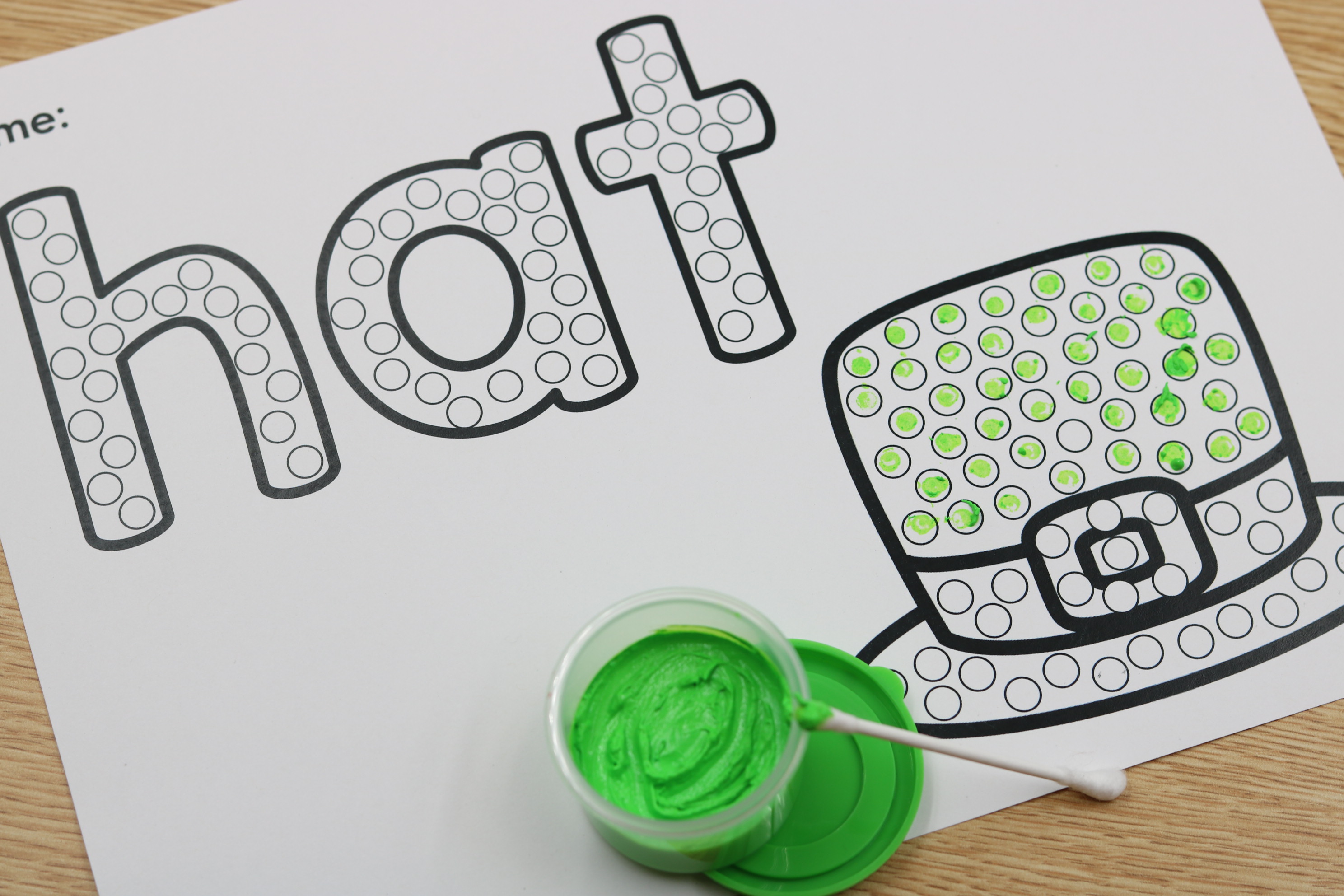 March dip and dot pages free printable