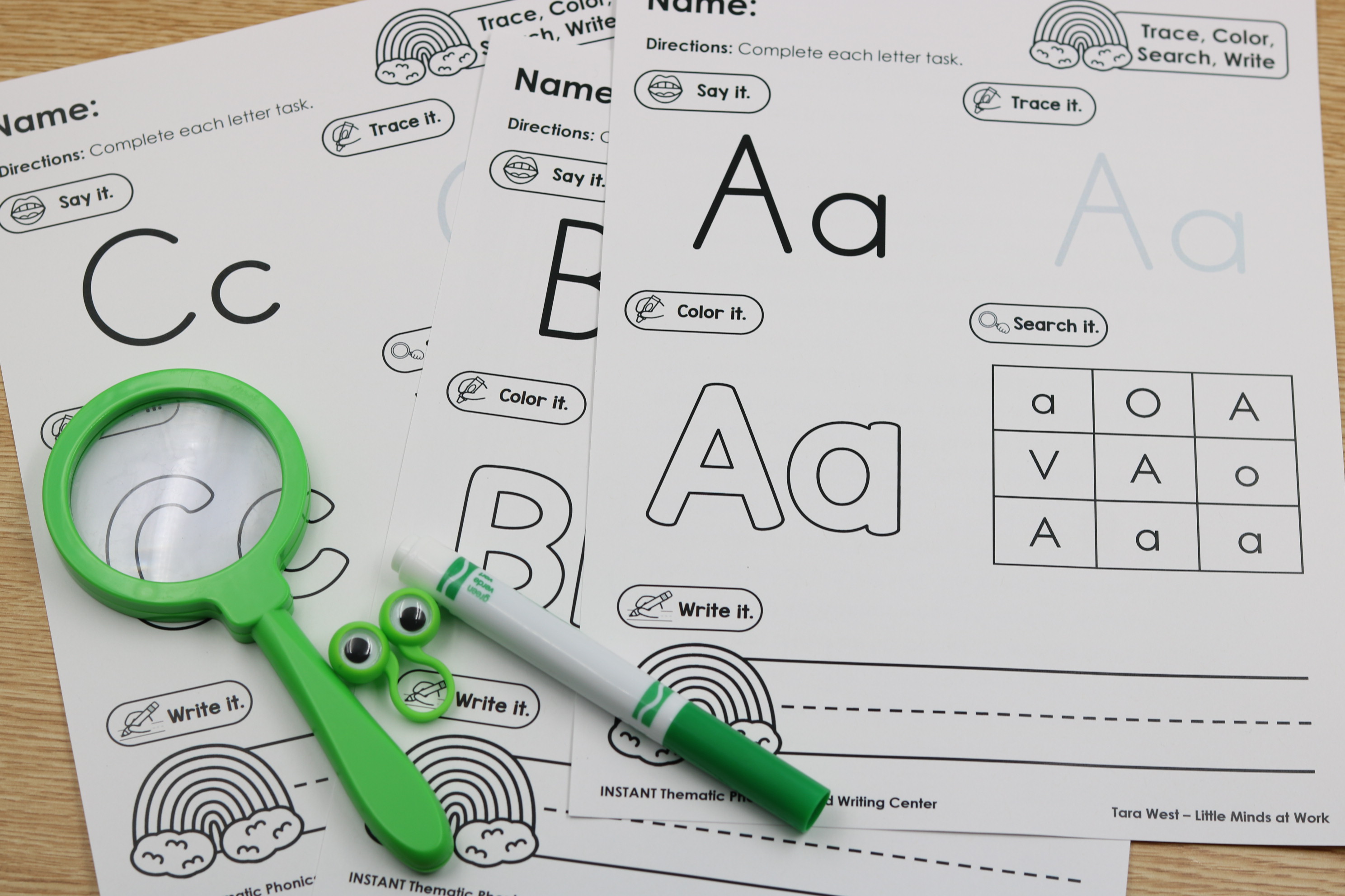 March alphabet printables and handwriting sheets free