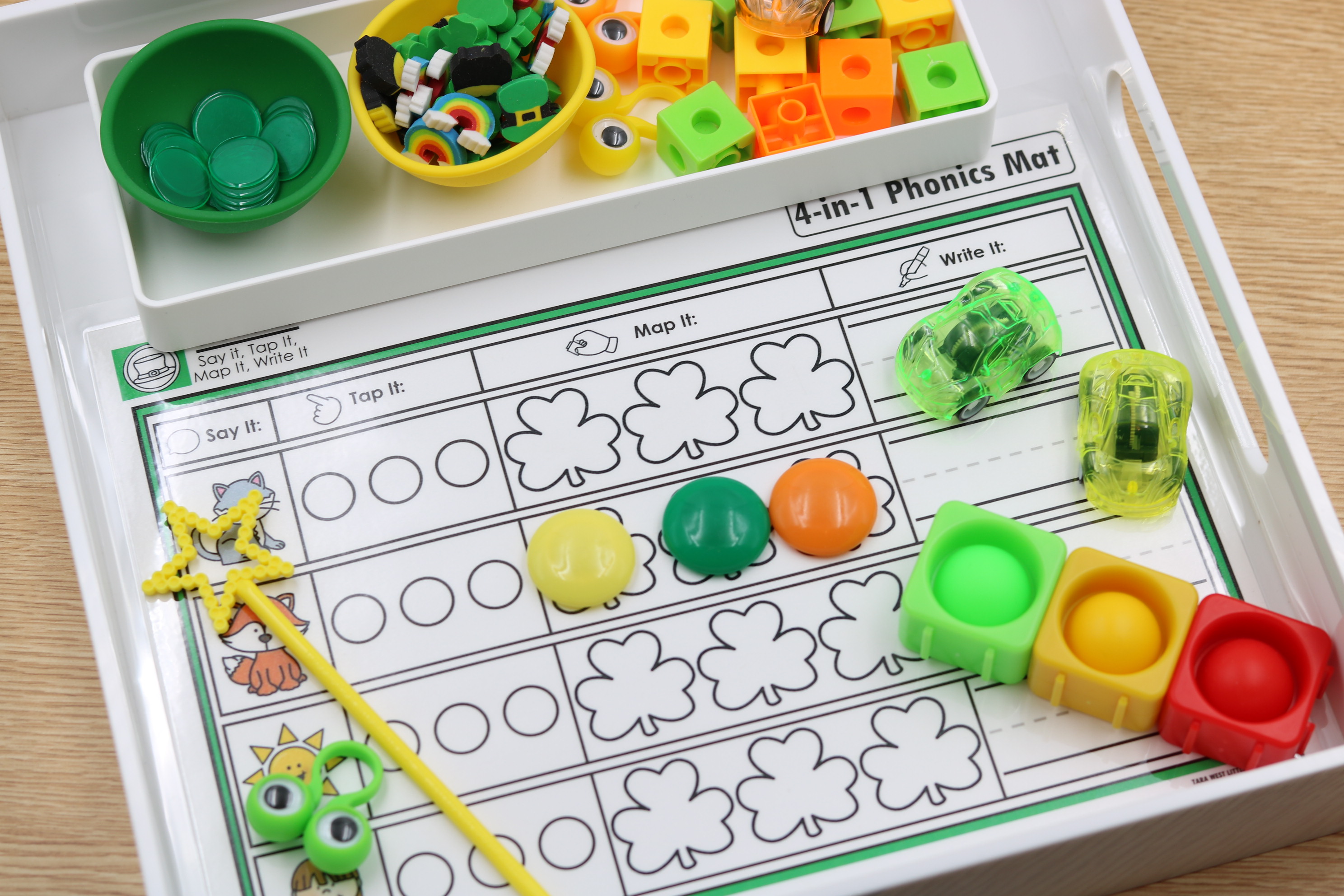 March CVC mapping mats free phonics download