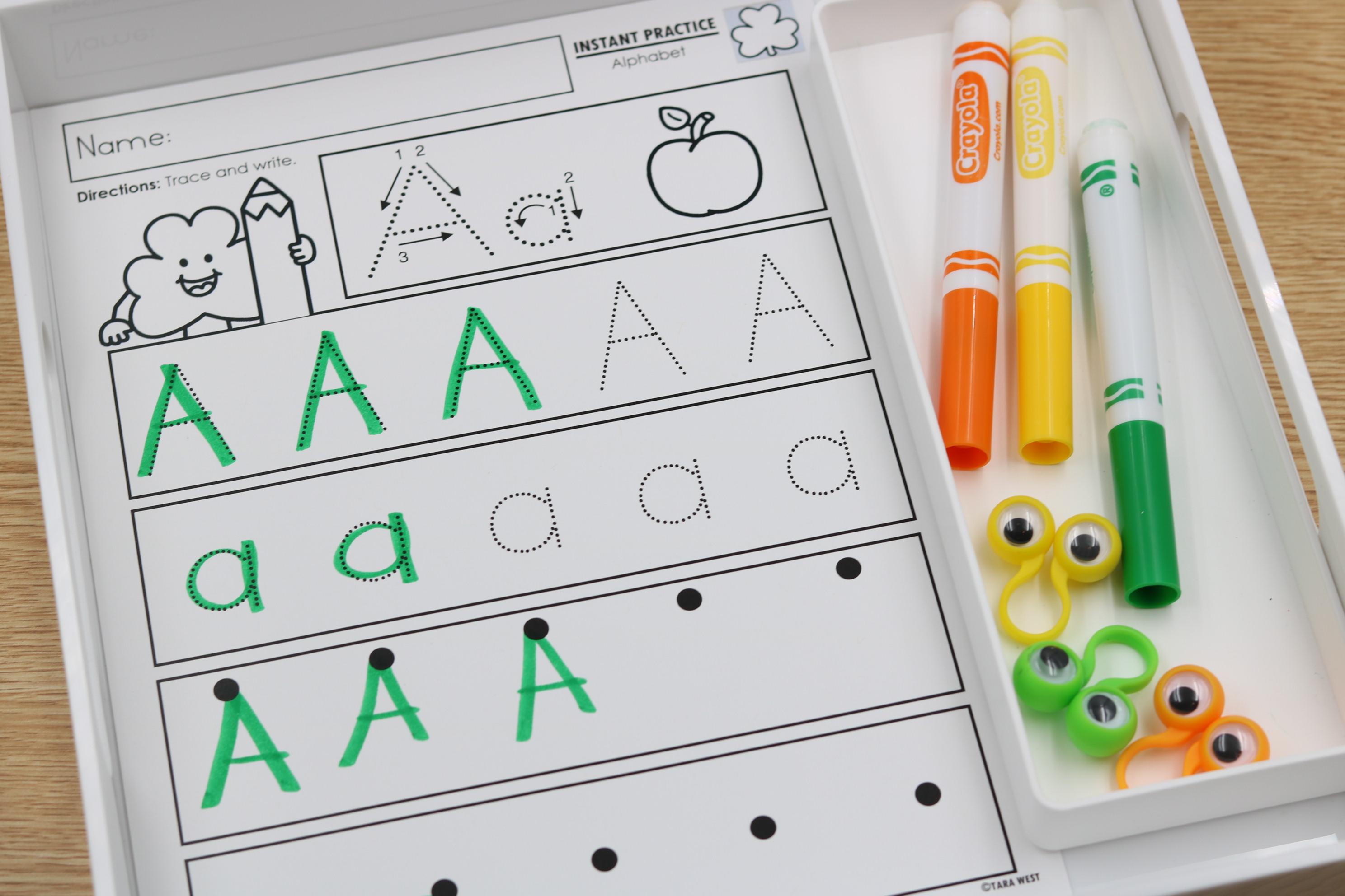 March handwriting printables letters Aa–Zz and numbers 1–20