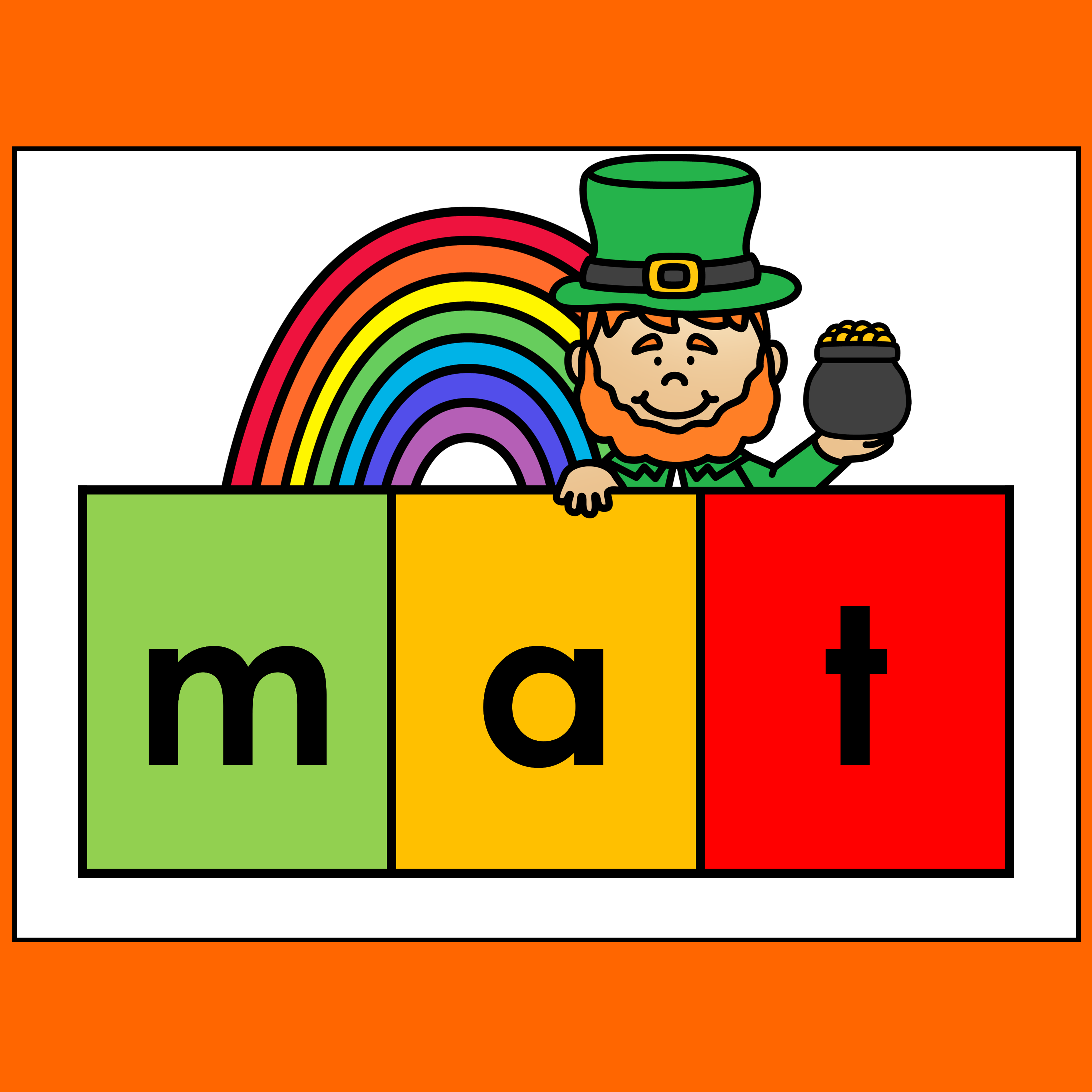March St Patrick’s Day fluency word blending digital slides