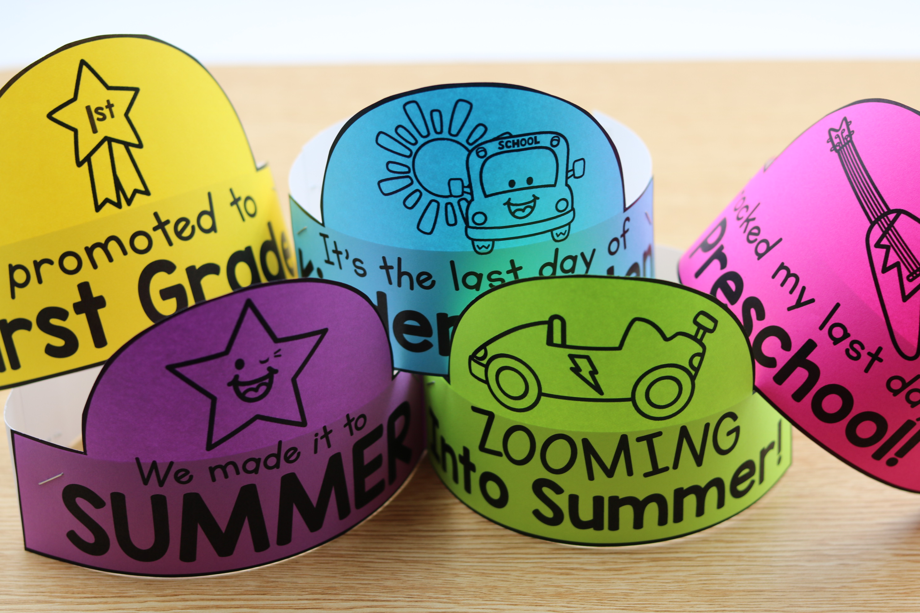 May Student Celebration Crowns End of Year Crowns printable freebie