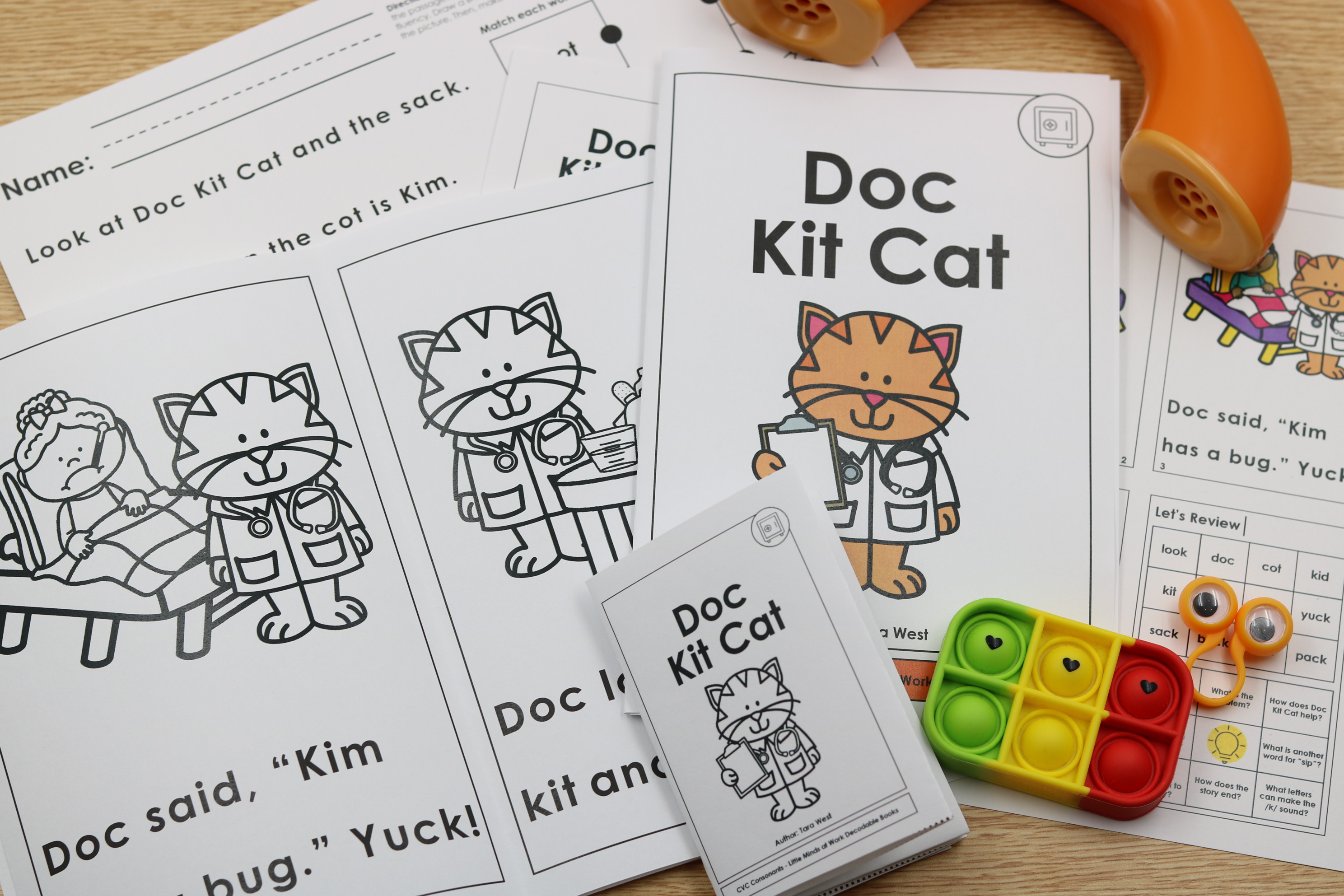 free C K CK decodable book for kindergarten