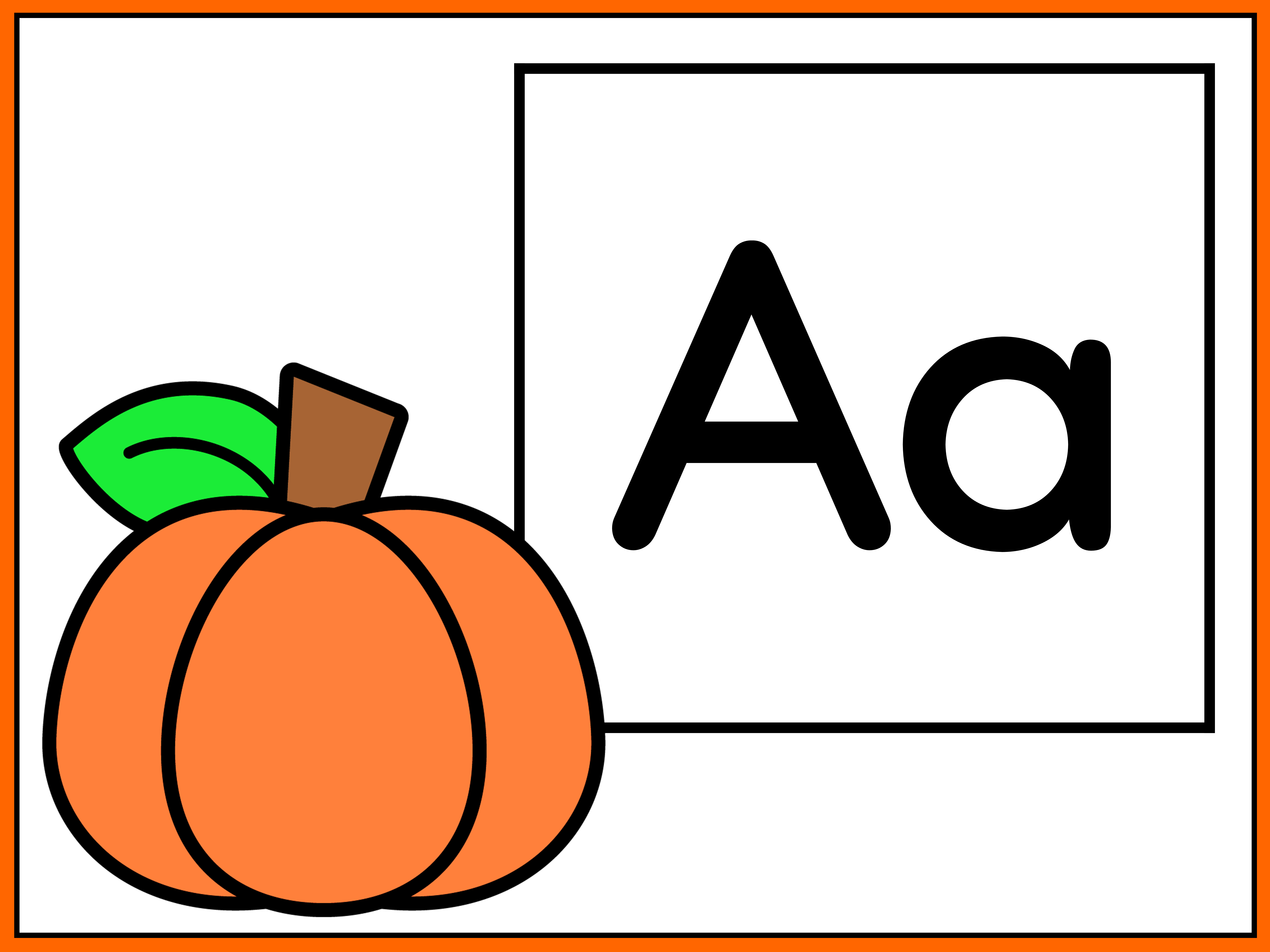 October pumpkin alphabet review digital slides with fall themed clip art